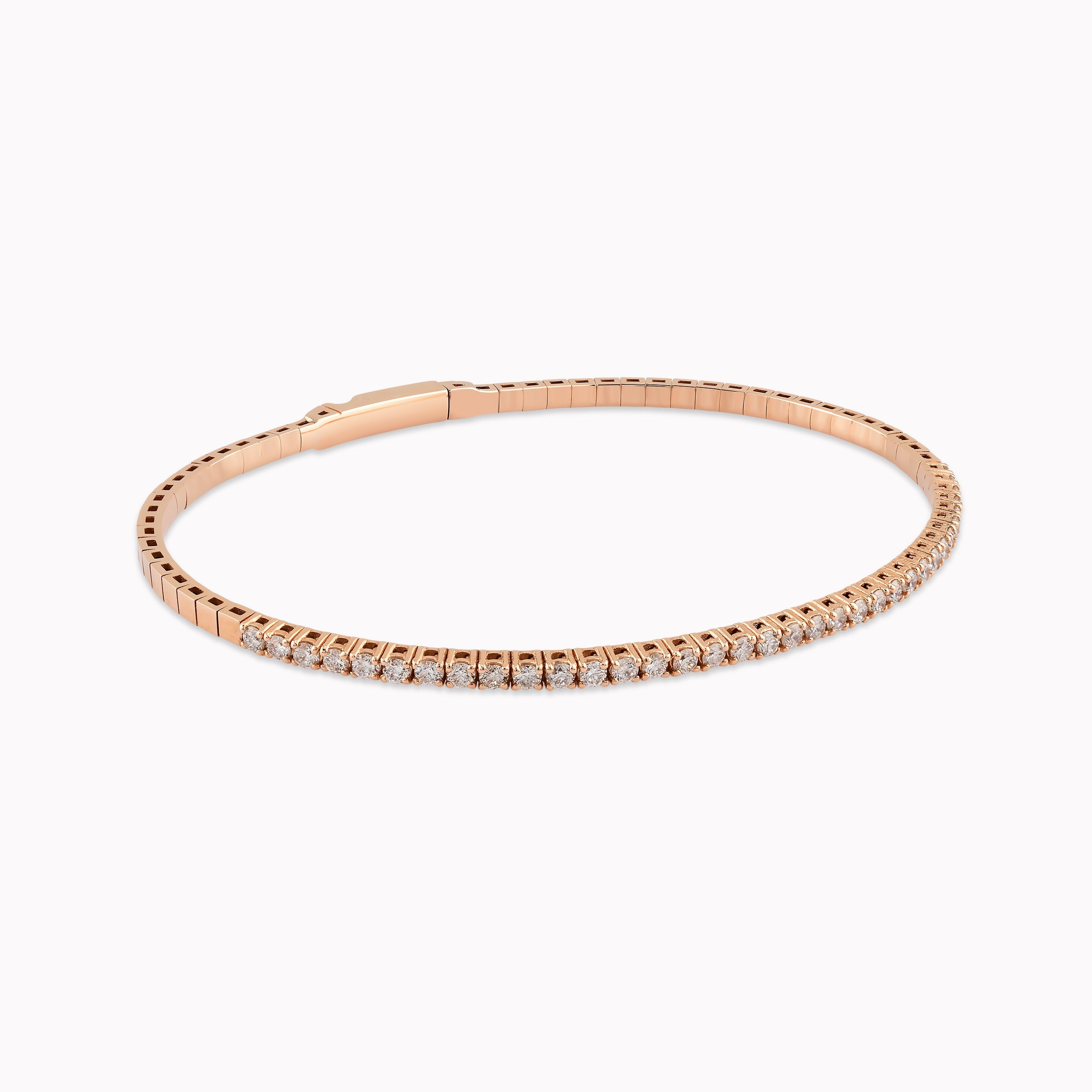 Rose Gold 14K Tennis Bracelet with 0.89ct Diamonds