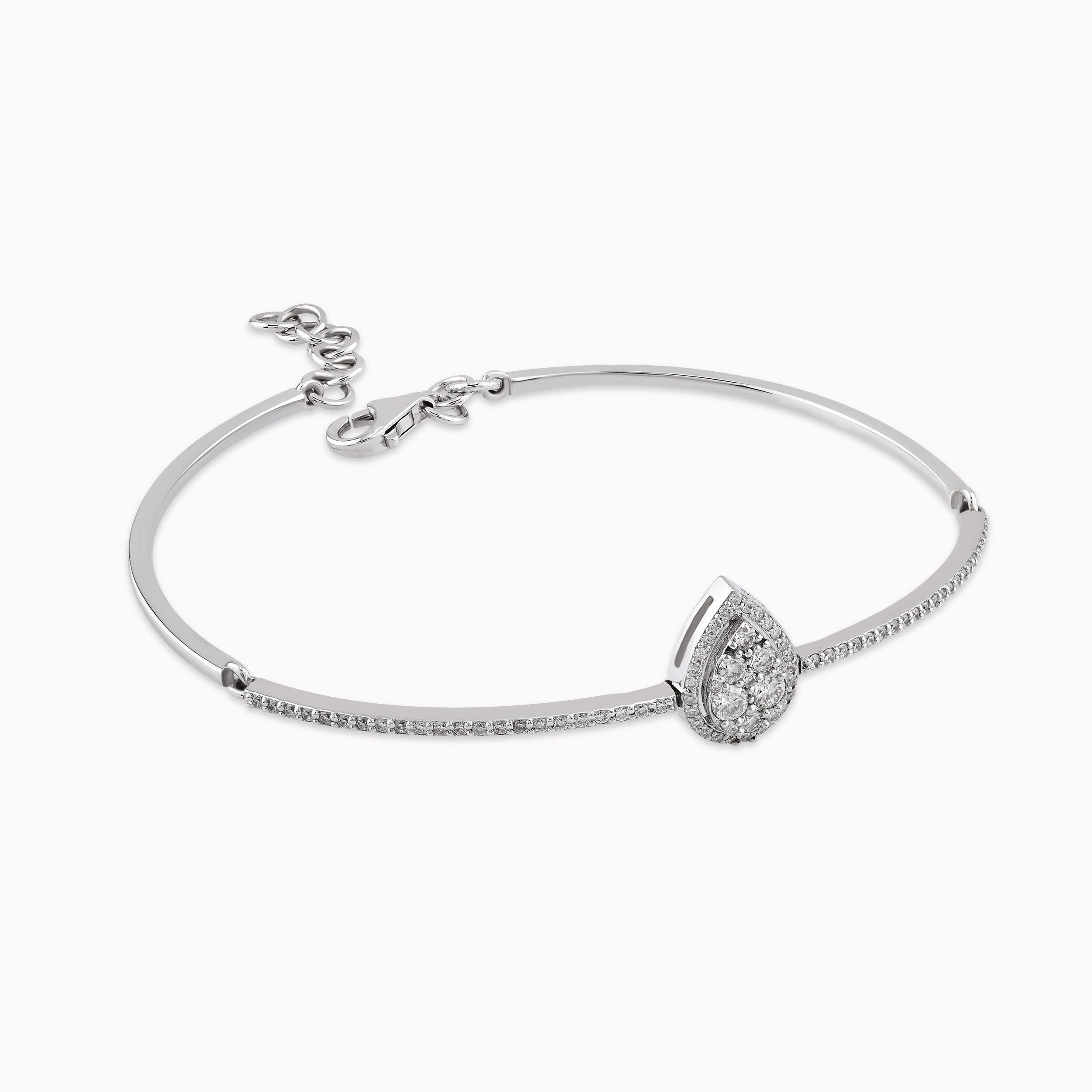 14K White Gold Bracelet with 0.44ct Diamonds