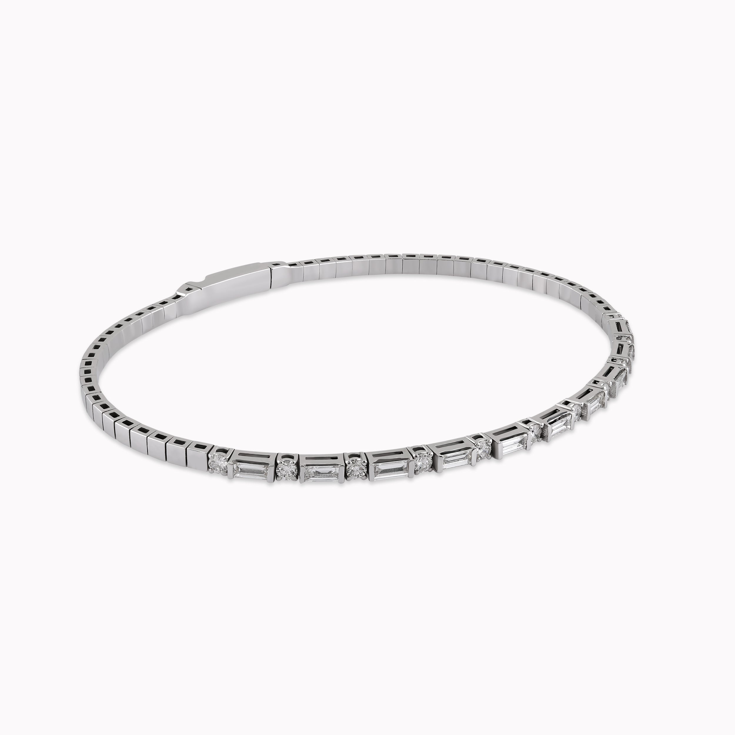 Tennis Bracelet White Gold 14K with Diamonds 0.89ct