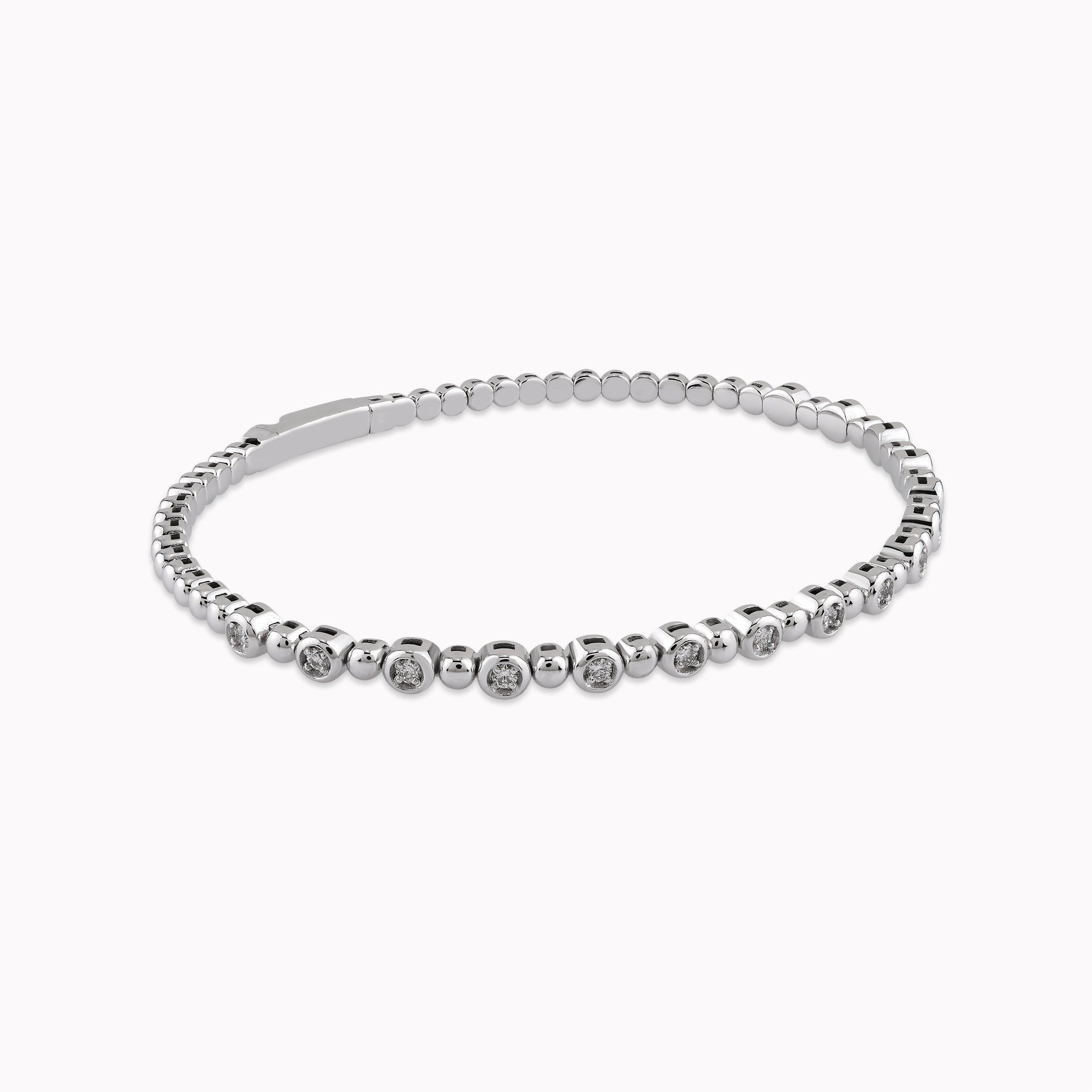 Tennis Bracelet White Gold 14K with Diamonds 0.31ct