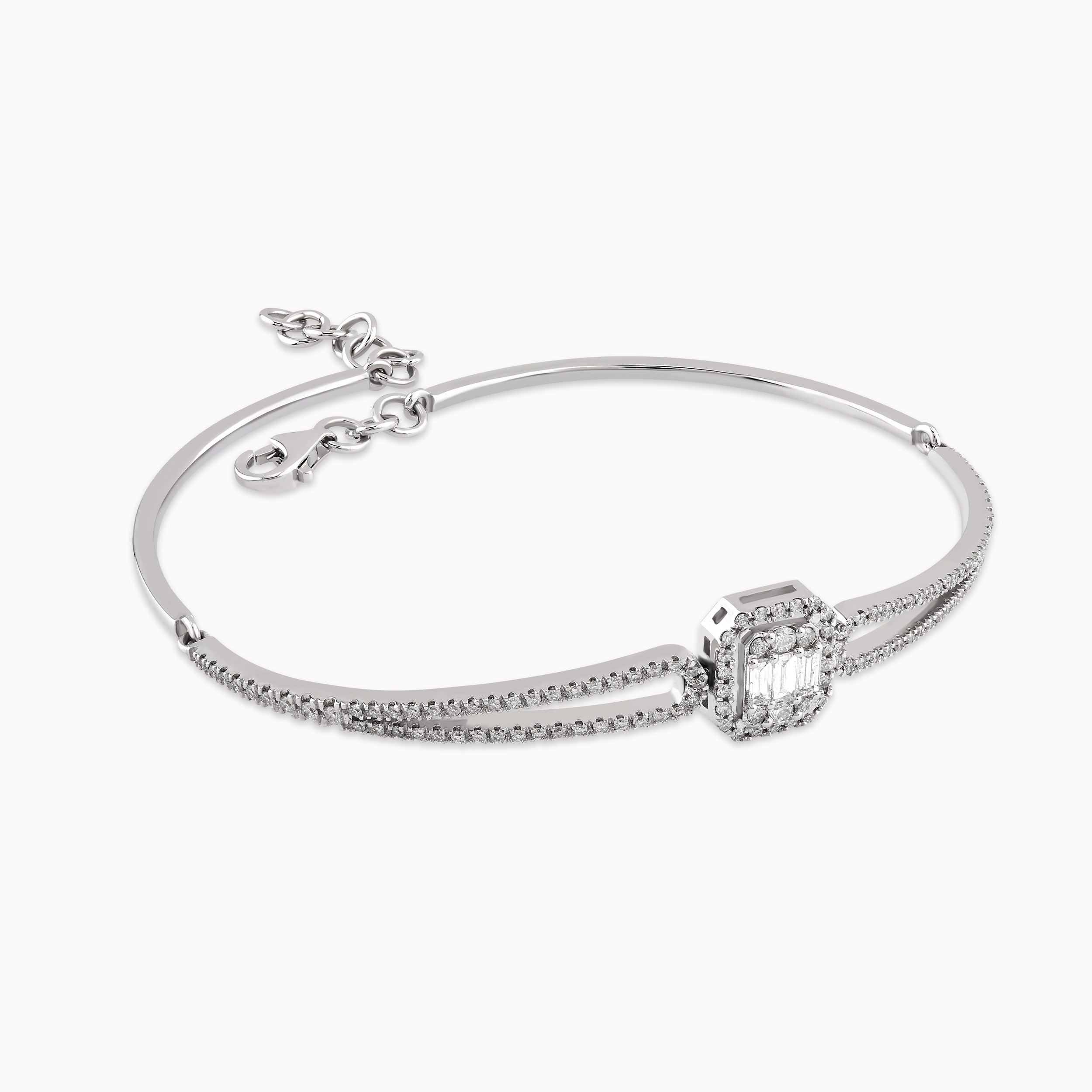 14K White Gold Bracelet with 0.71ct Diamonds
