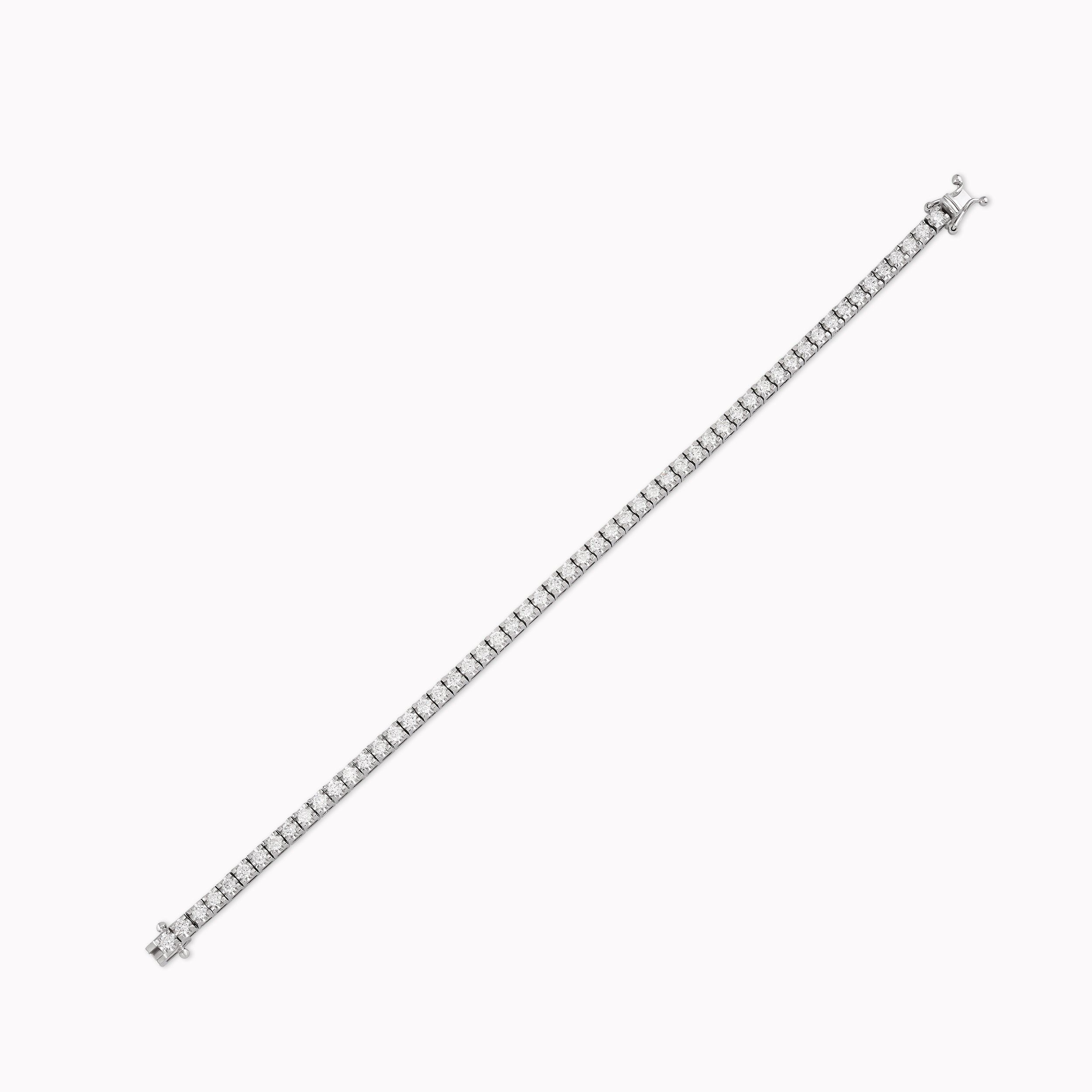 14K White Gold Tennis Bracelet with 3.00ct Diamonds