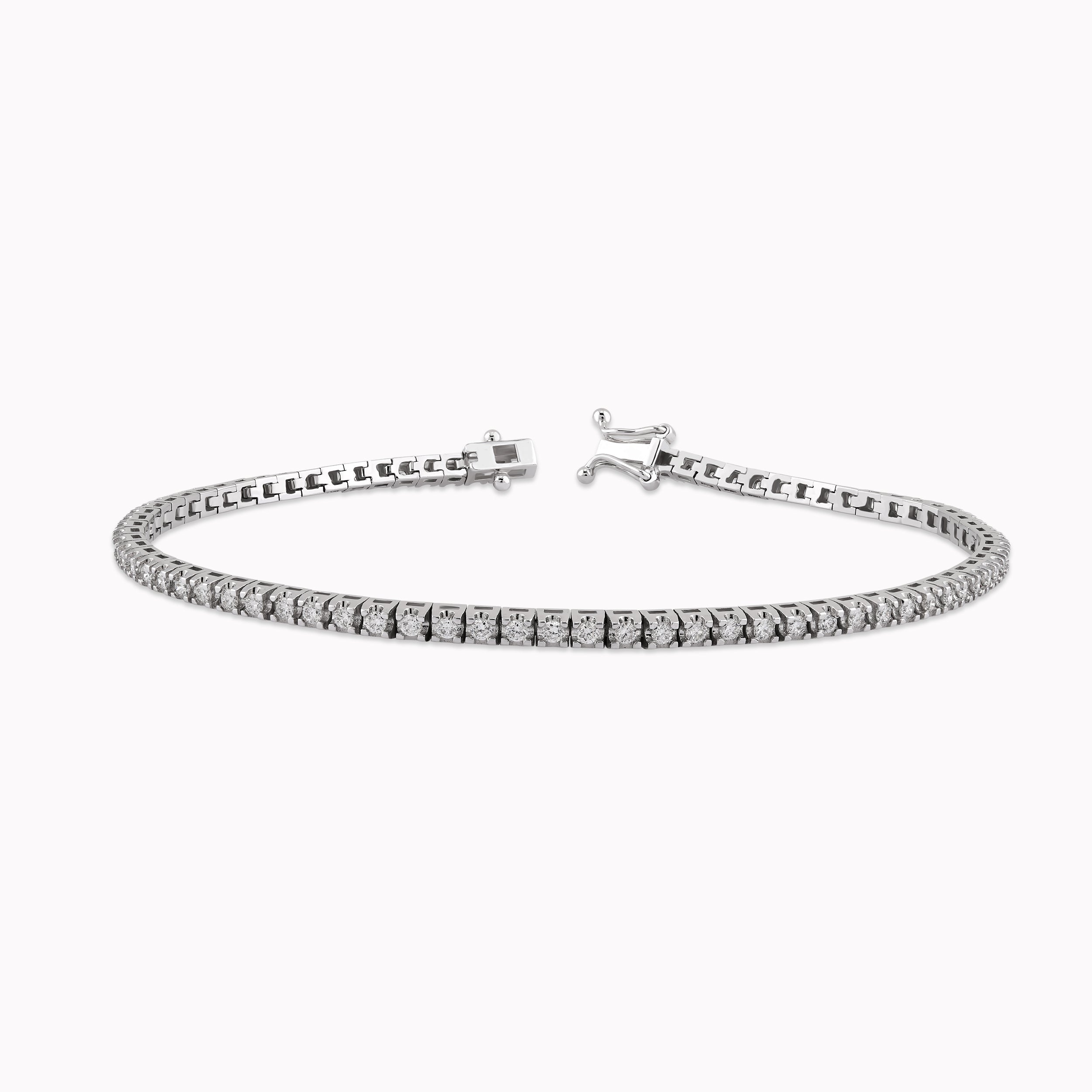 14K White Gold Tennis Bracelet with 2.00ct Diamonds