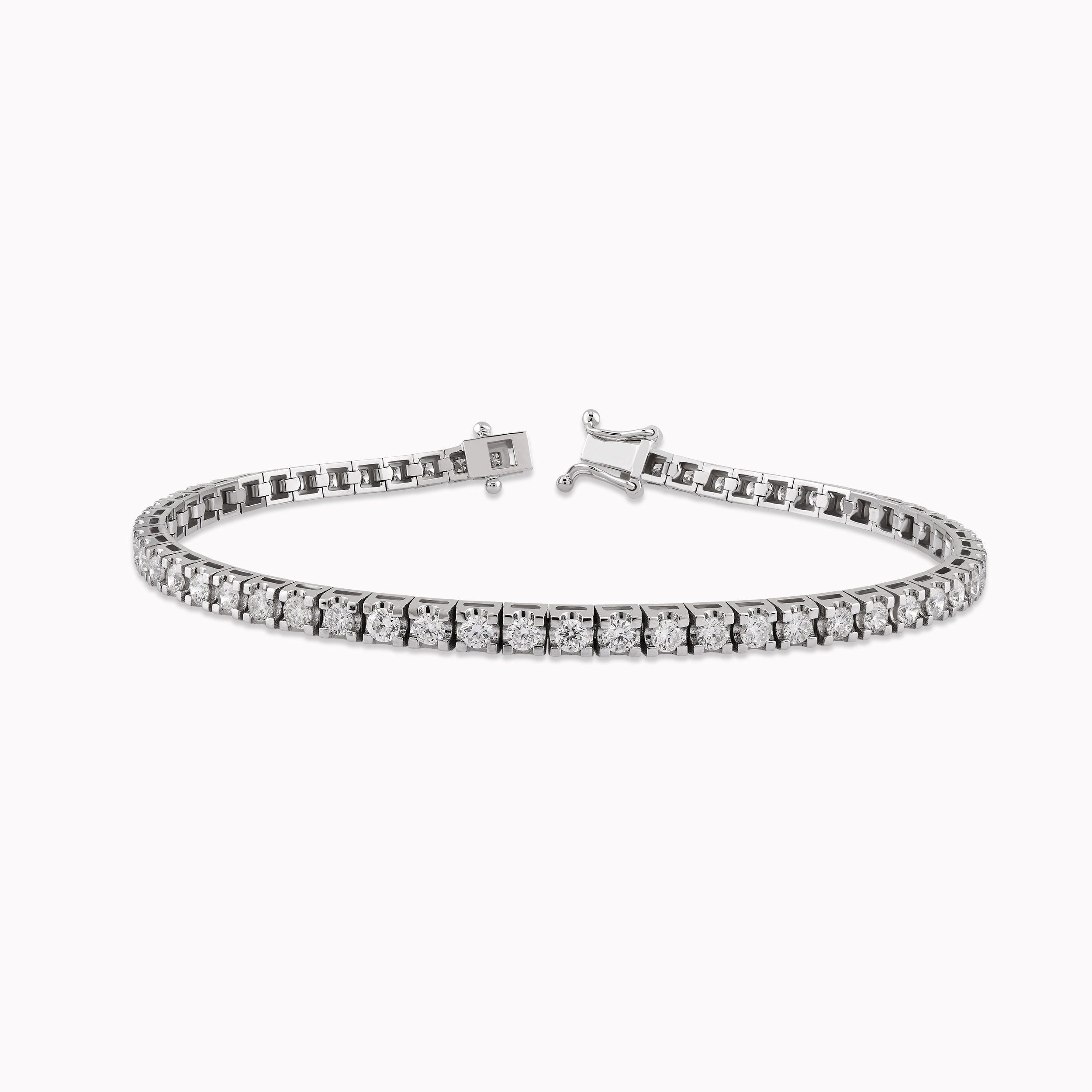 14K White Gold Tennis Bracelet with 3.00ct Diamonds