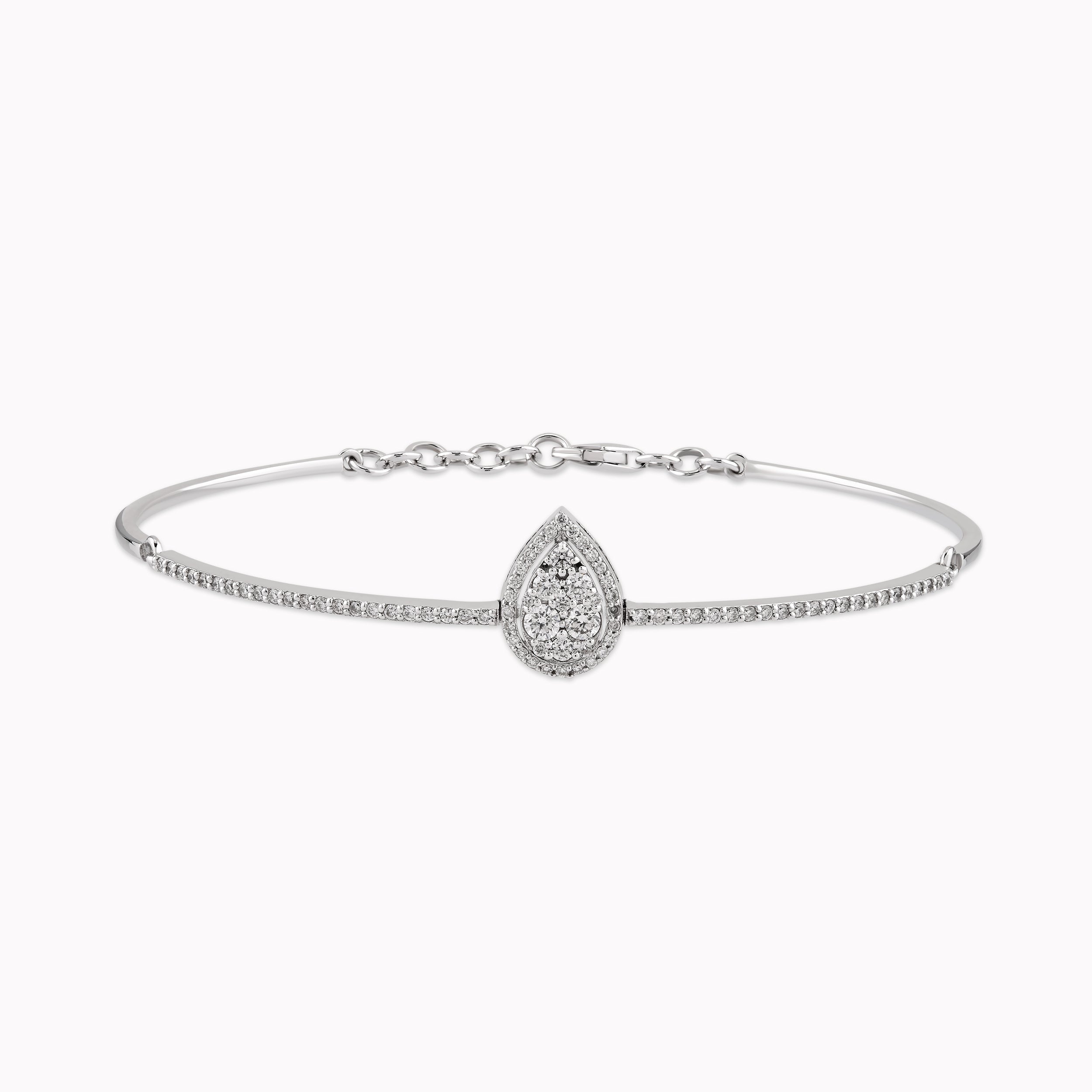 14K White Gold Bracelet with 0.44ct Diamonds