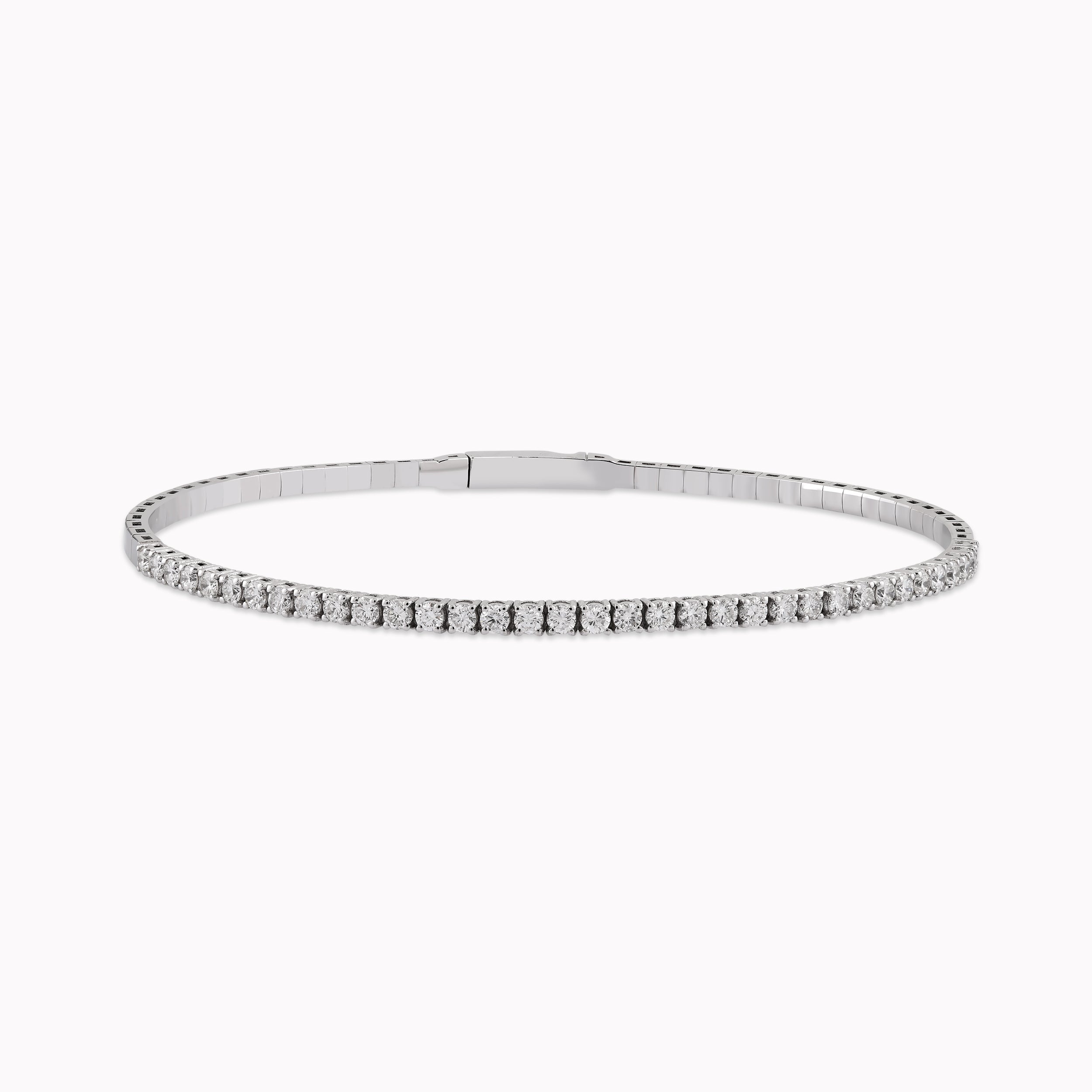 14K White Gold Tennis Bracelet with 0.96ct Diamonds