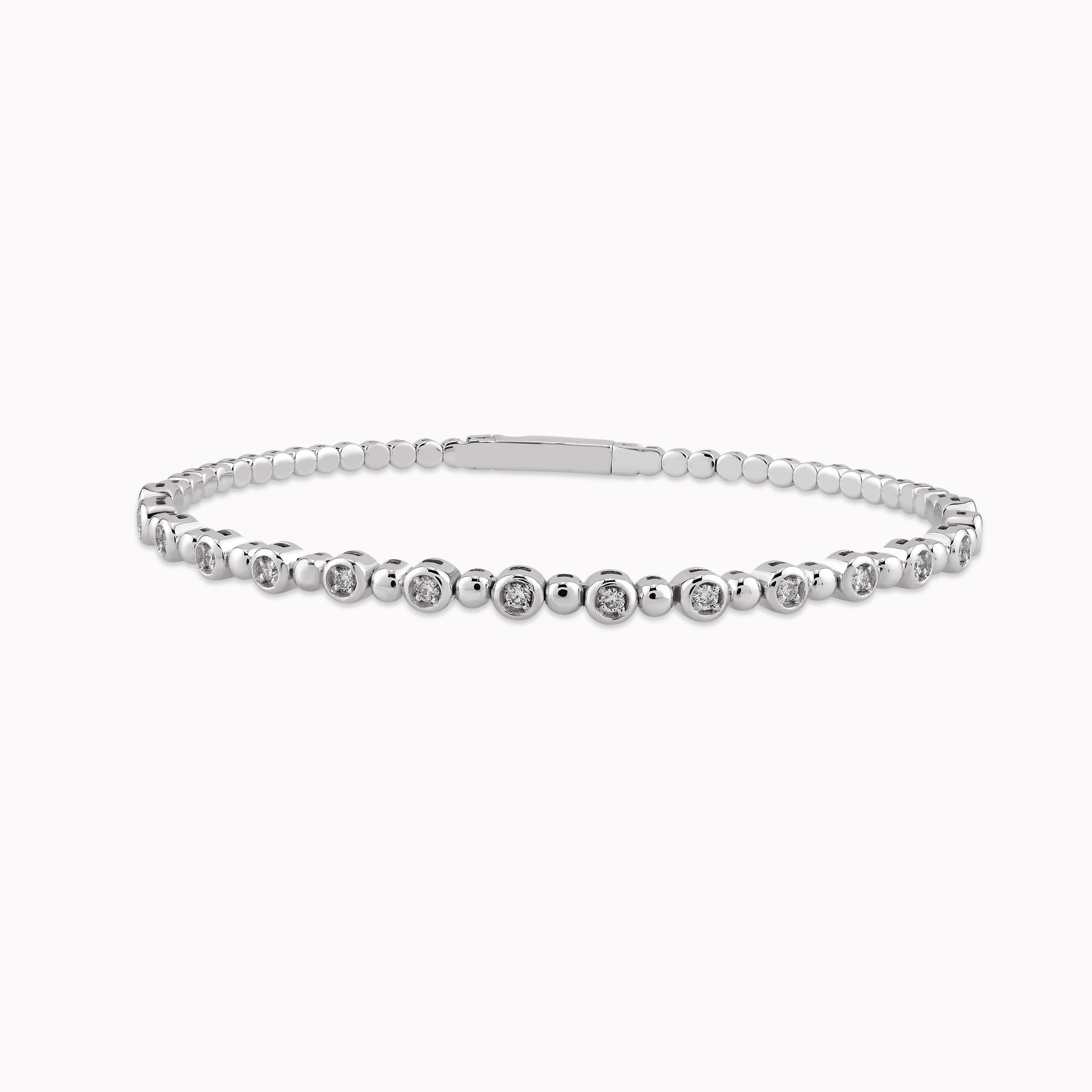Tennis Bracelet White Gold 14K with Diamonds 0.31ct