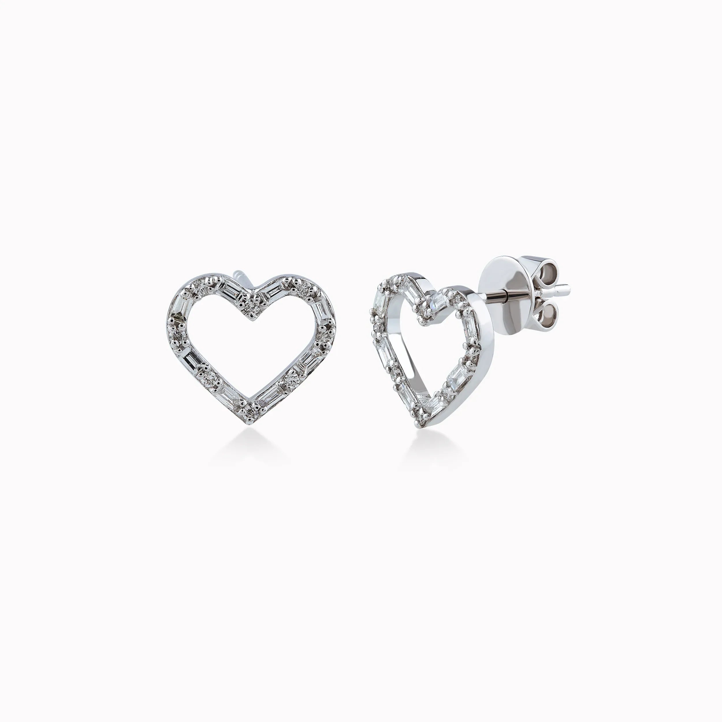 Cercei aur alb 14k cu diamante 0.3ct