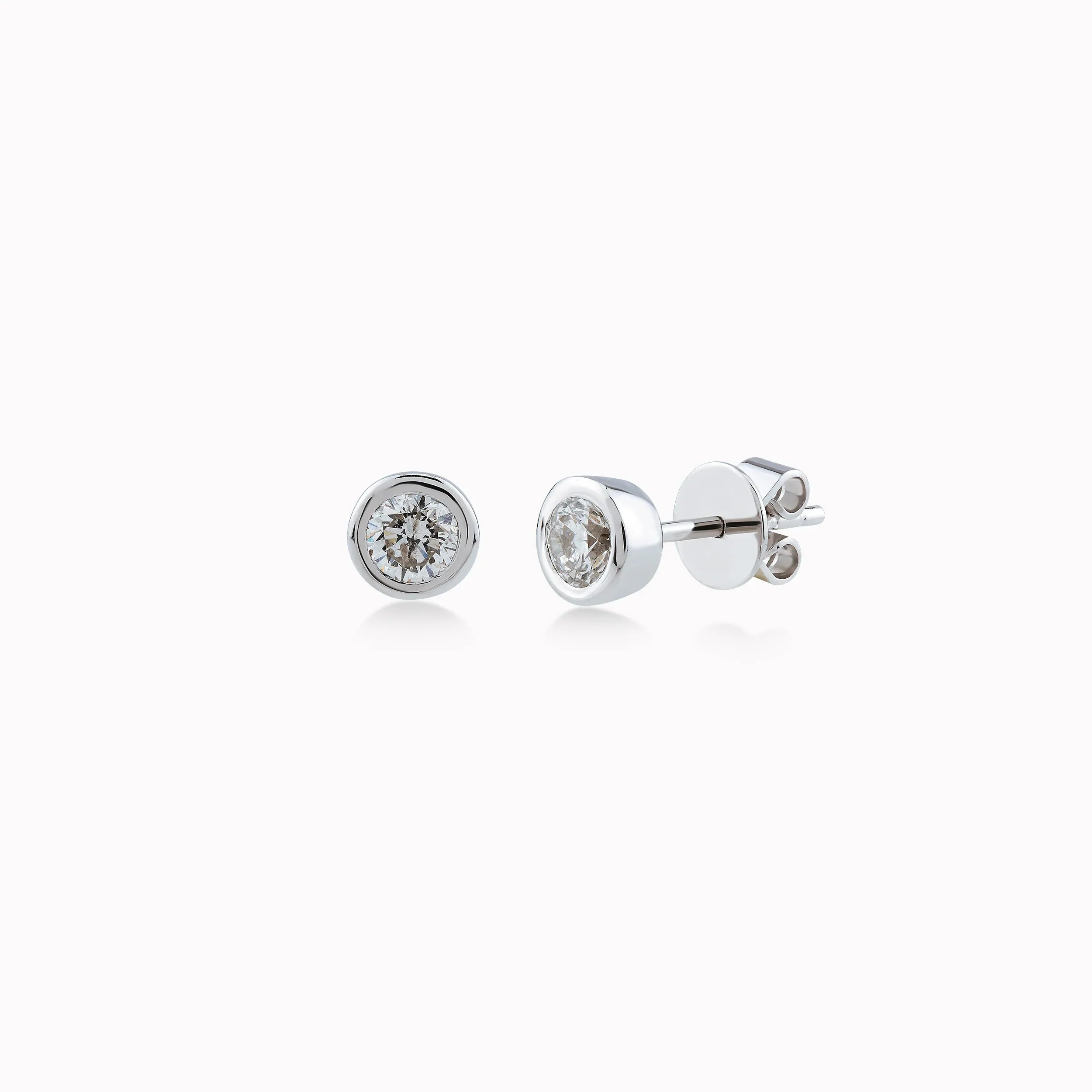 Cercei aur alb 14k cu diamante 0.4ct
