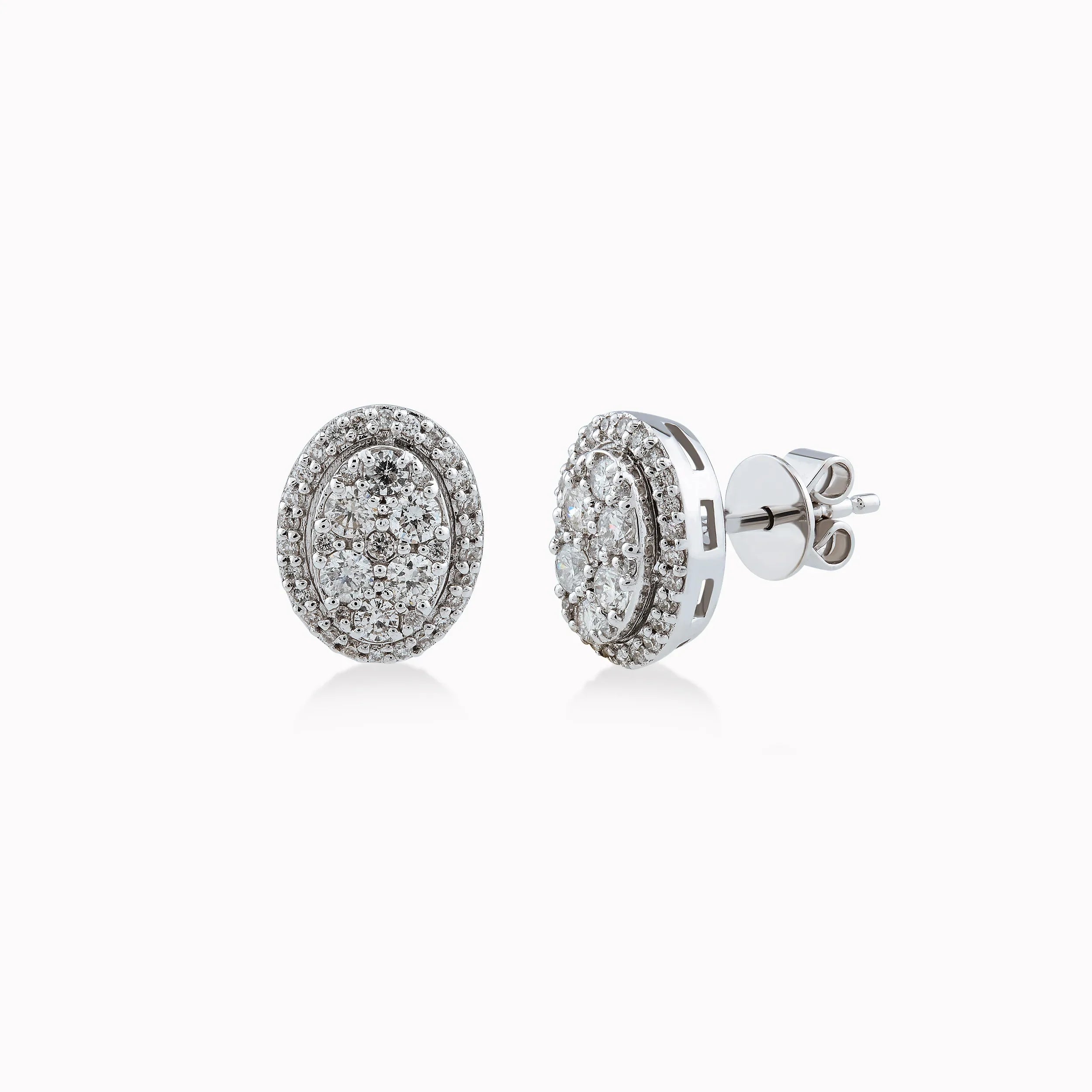 Cercei aur alb 14k cu diamante 0.56ct