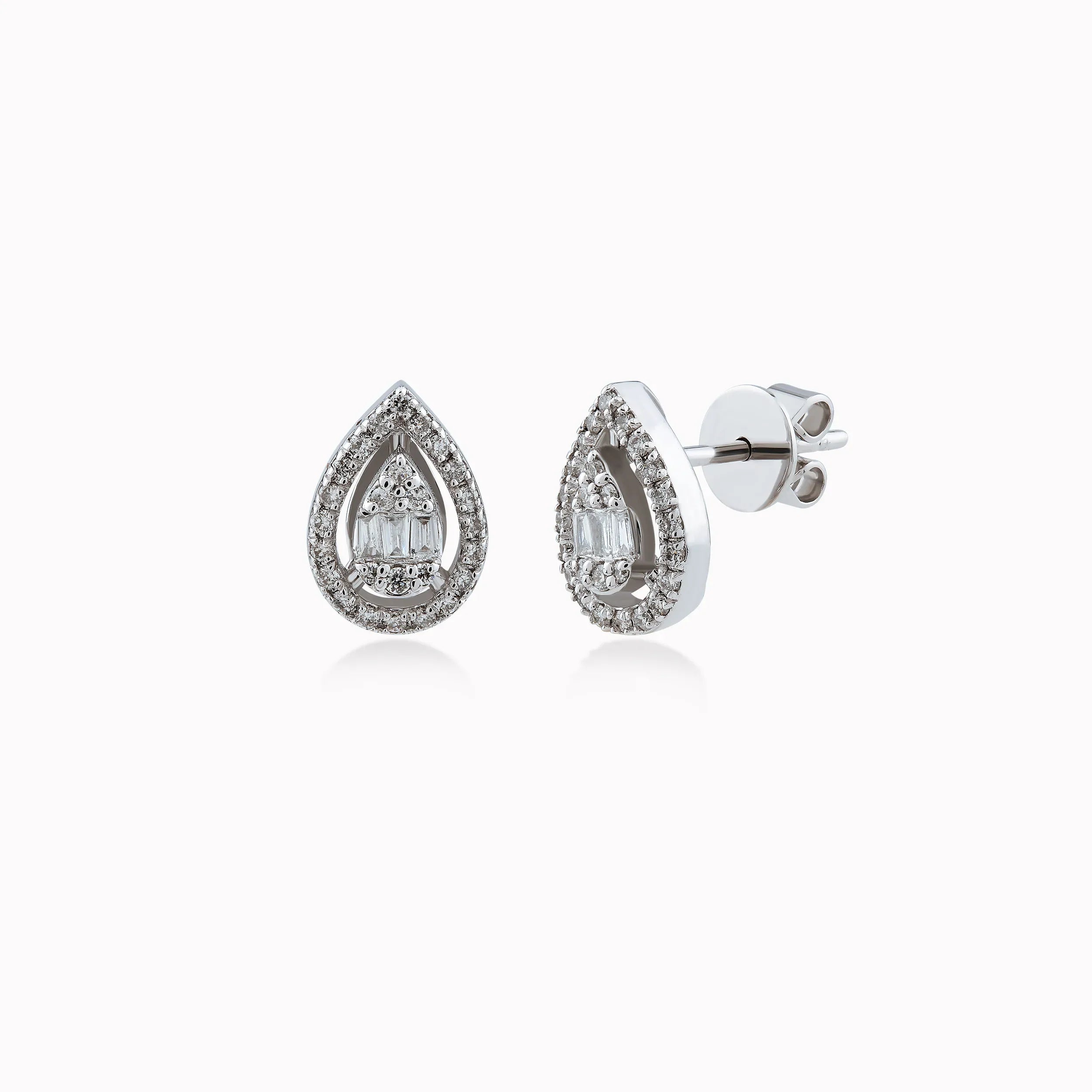 14K White Gold Earrings with 0.28ct Diamonds