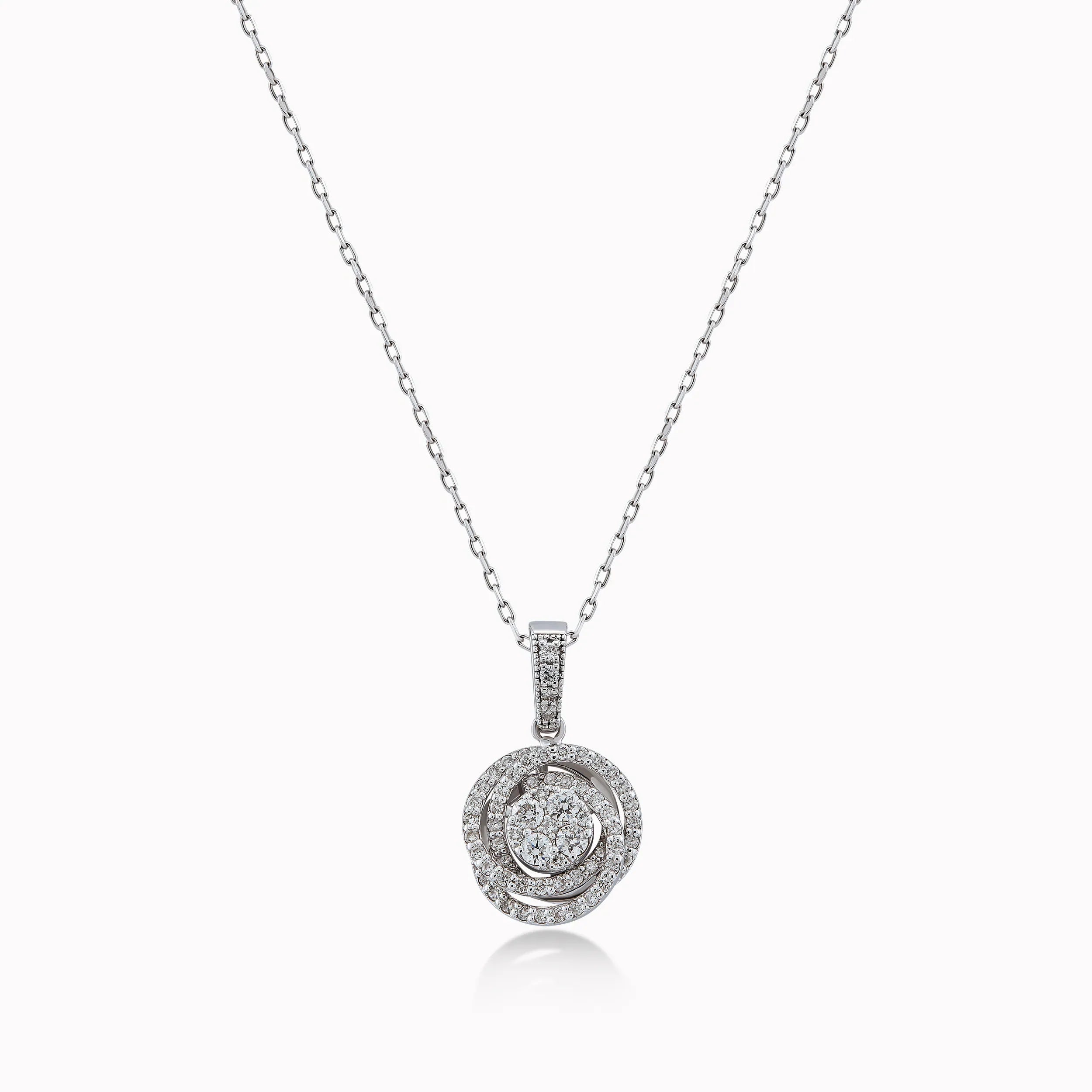 Chain with Pendant White Gold 18K with Diamonds 0.37ct