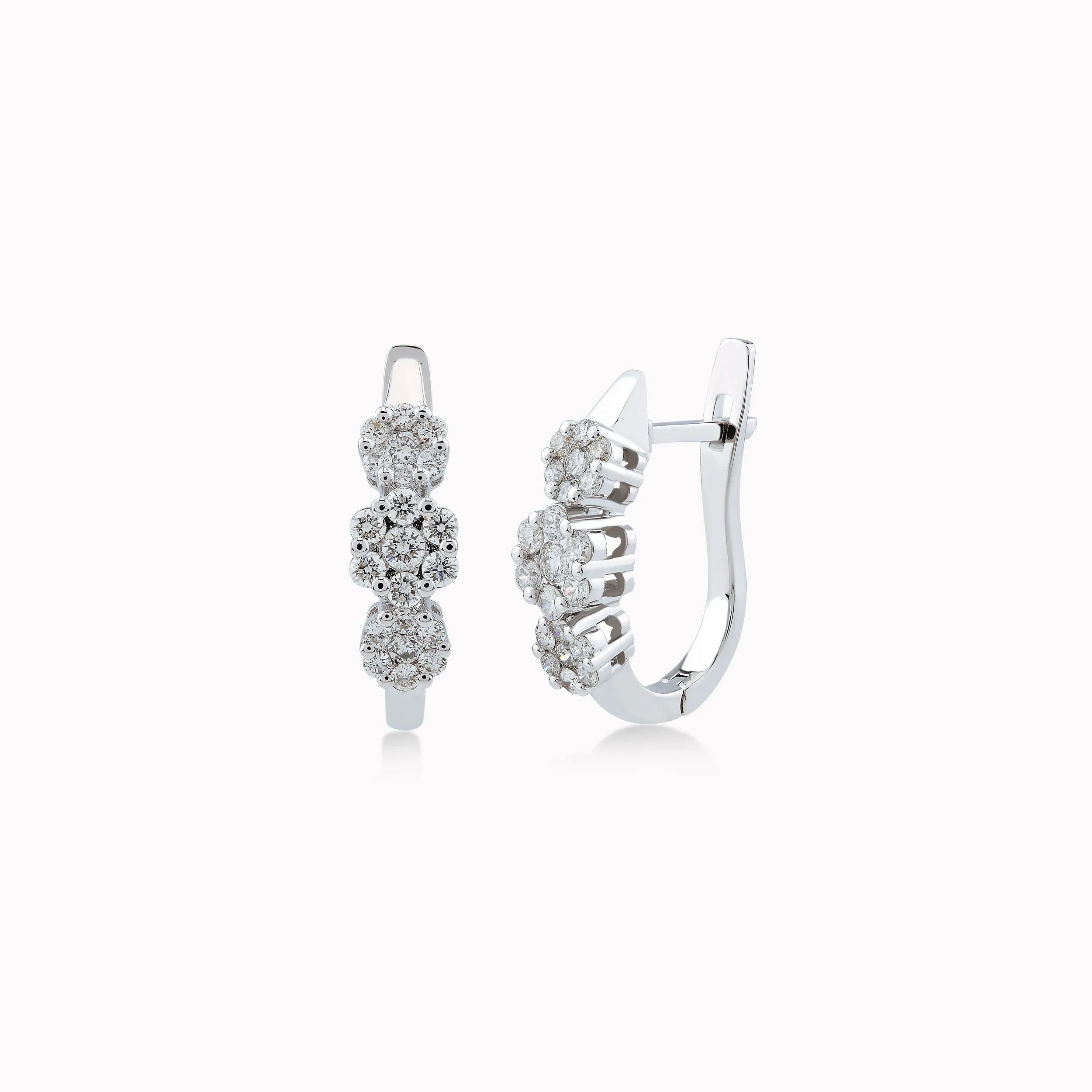 14K White Gold Earrings with 0.71ct Diamonds