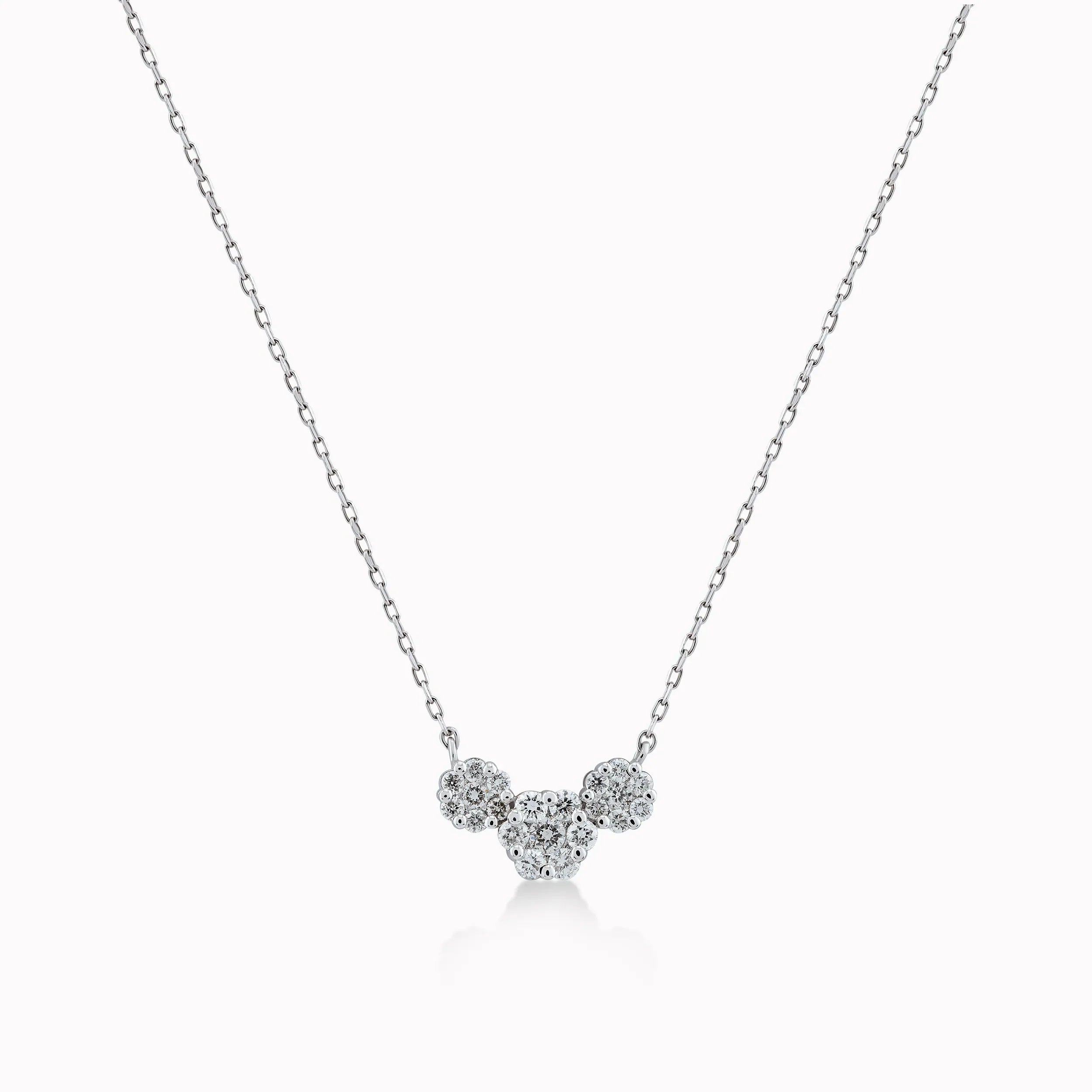 White Gold 14K Chain with Pendant with Diamonds 0.36ct