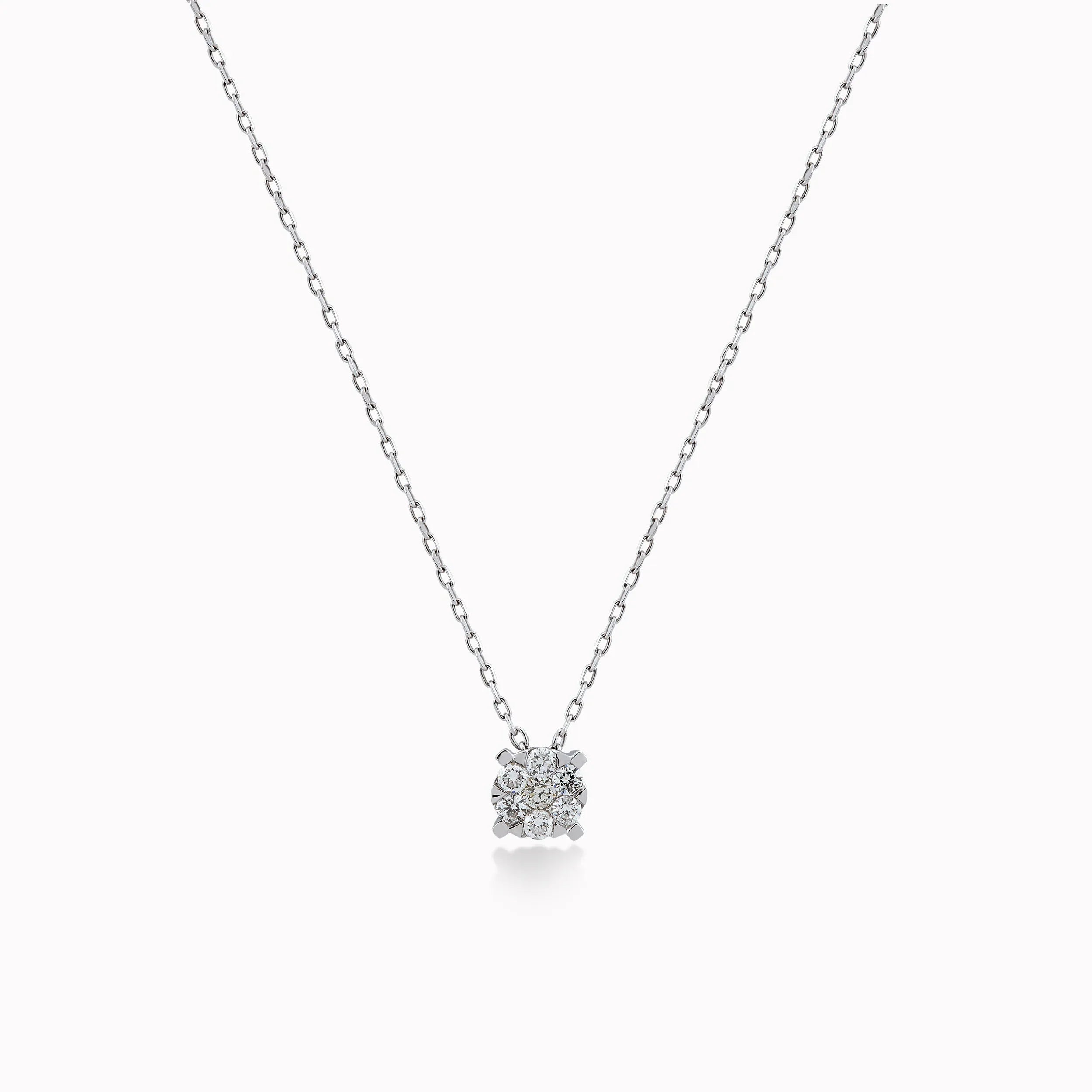 Chain with Pendant White Gold 18K with Diamonds 0.22ct
