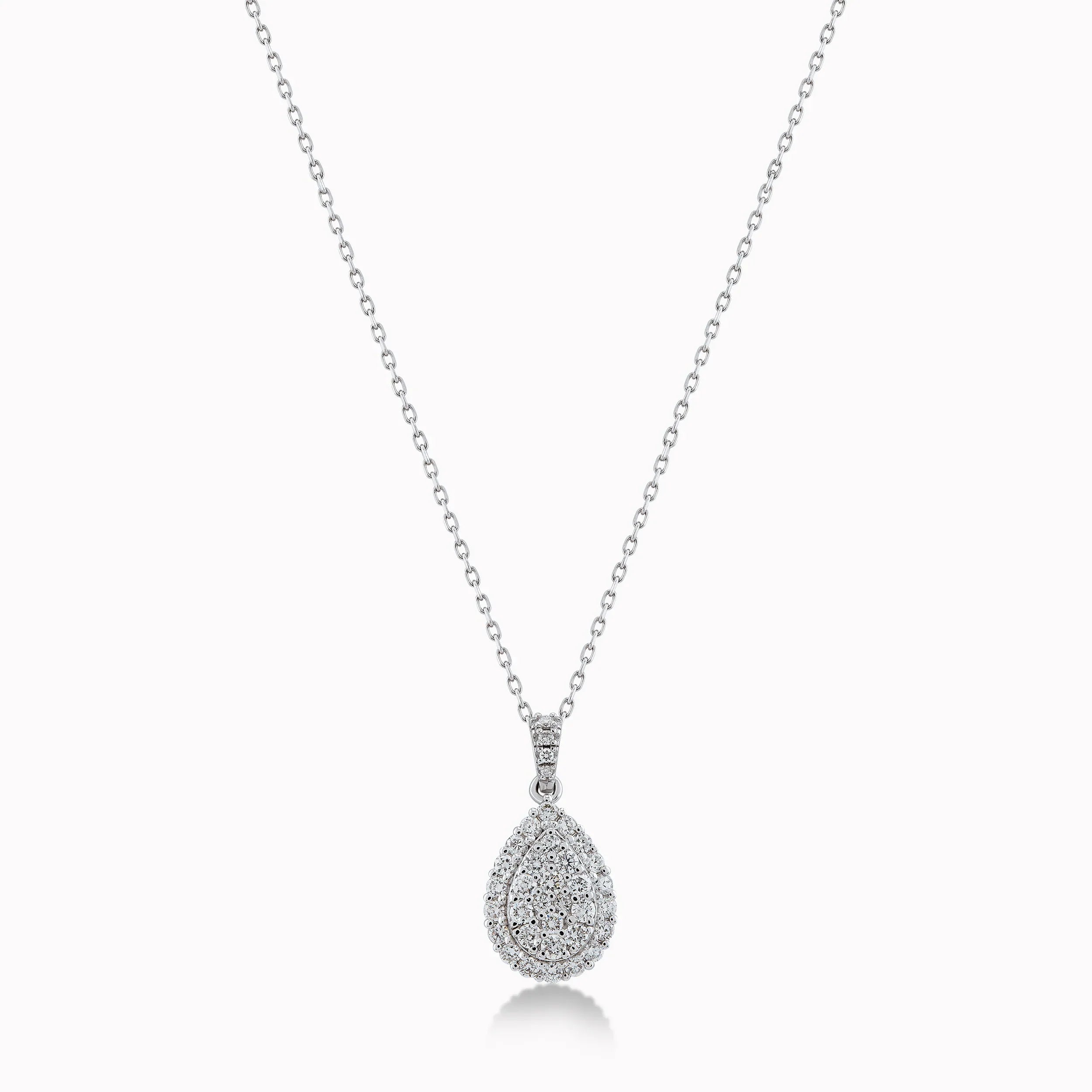 White Gold 14K Pendant Chain with 0.71ct Diamonds