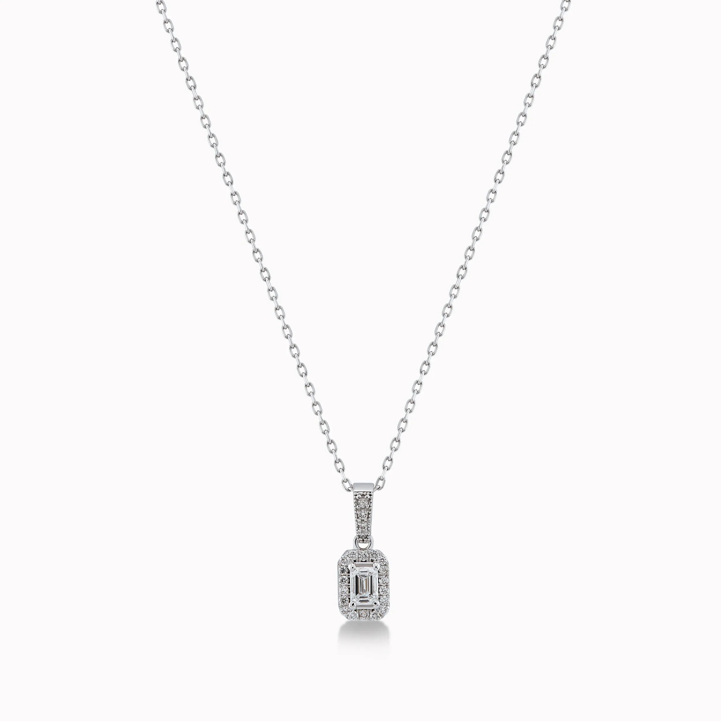 Chain with Pendant White Gold 18K with Diamonds 0.36ct