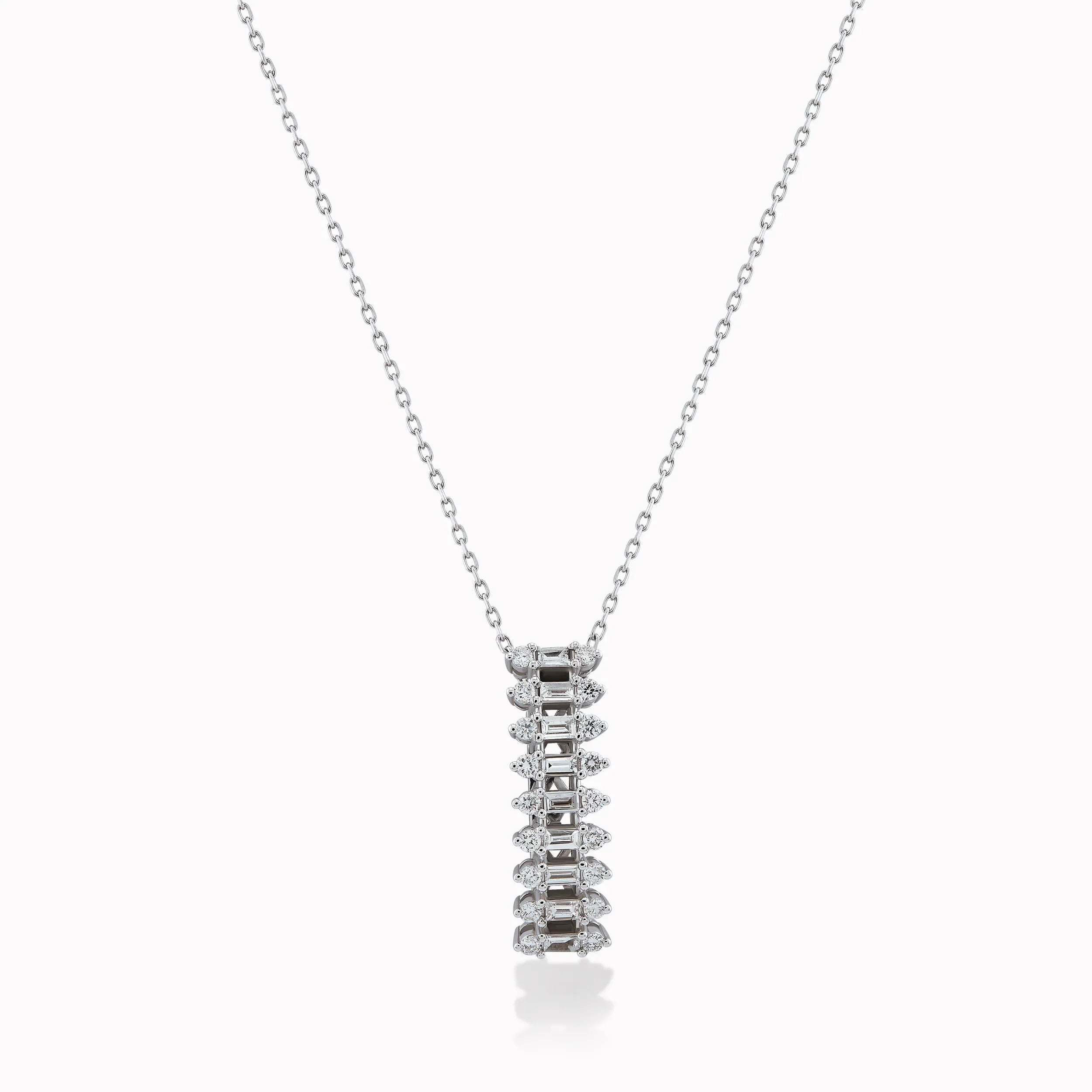 Chain with 14K White Gold Pendant with 0.56ct Diamonds