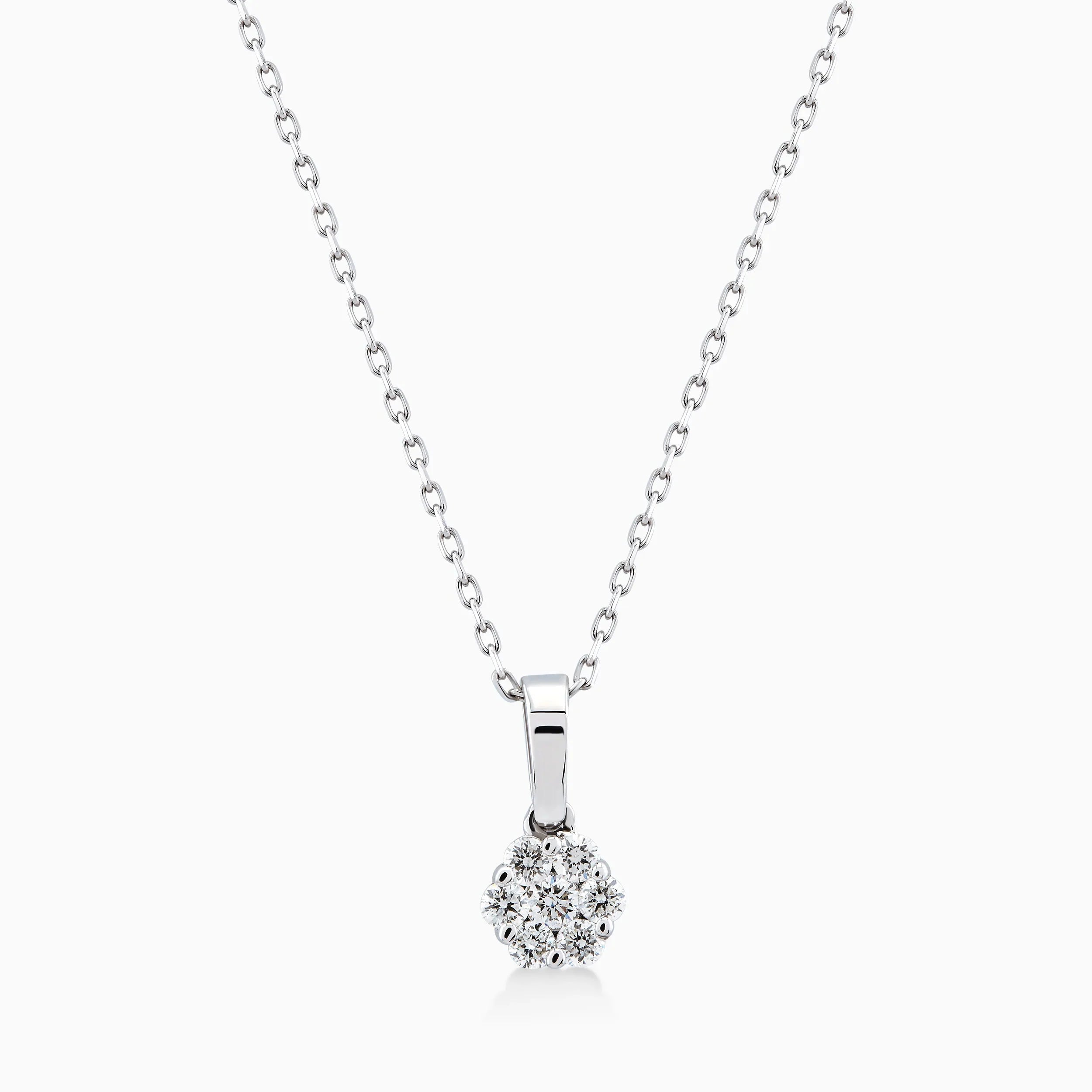 White Gold 14K Chain with Pendant with Diamonds 0.29ct