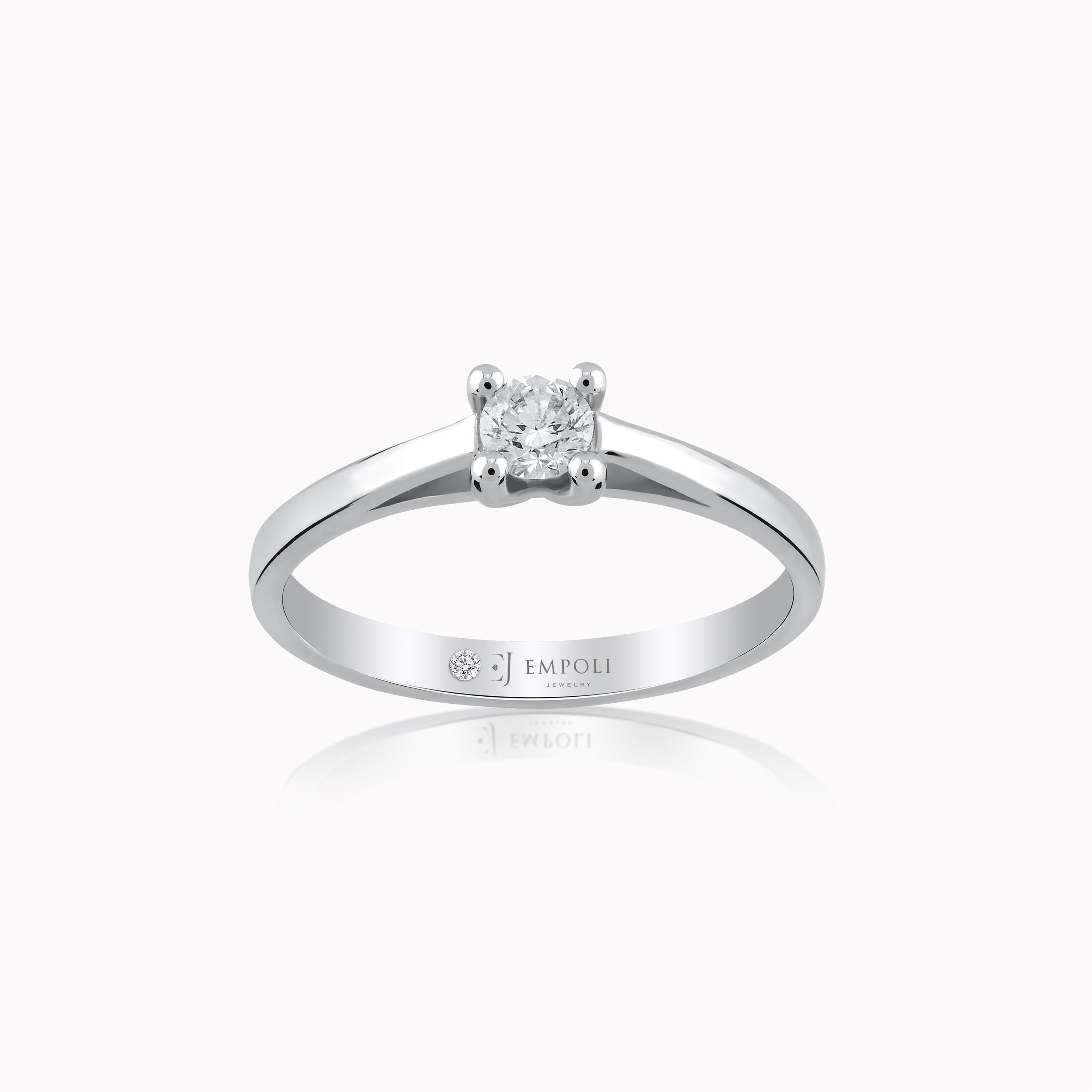 White Gold 14K Ring with Diamonds 0.17ct