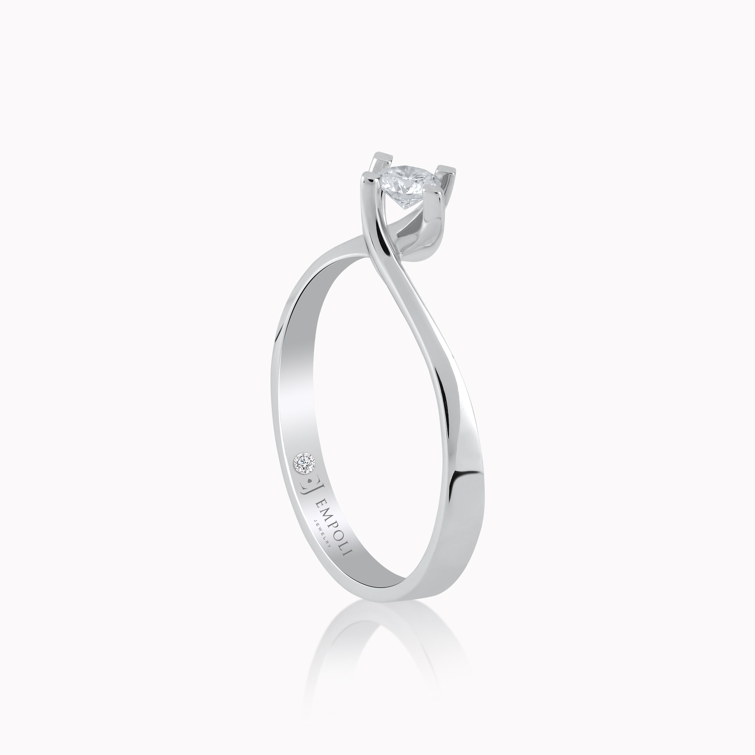 White Gold 14K Ring with Diamonds 0.16ct