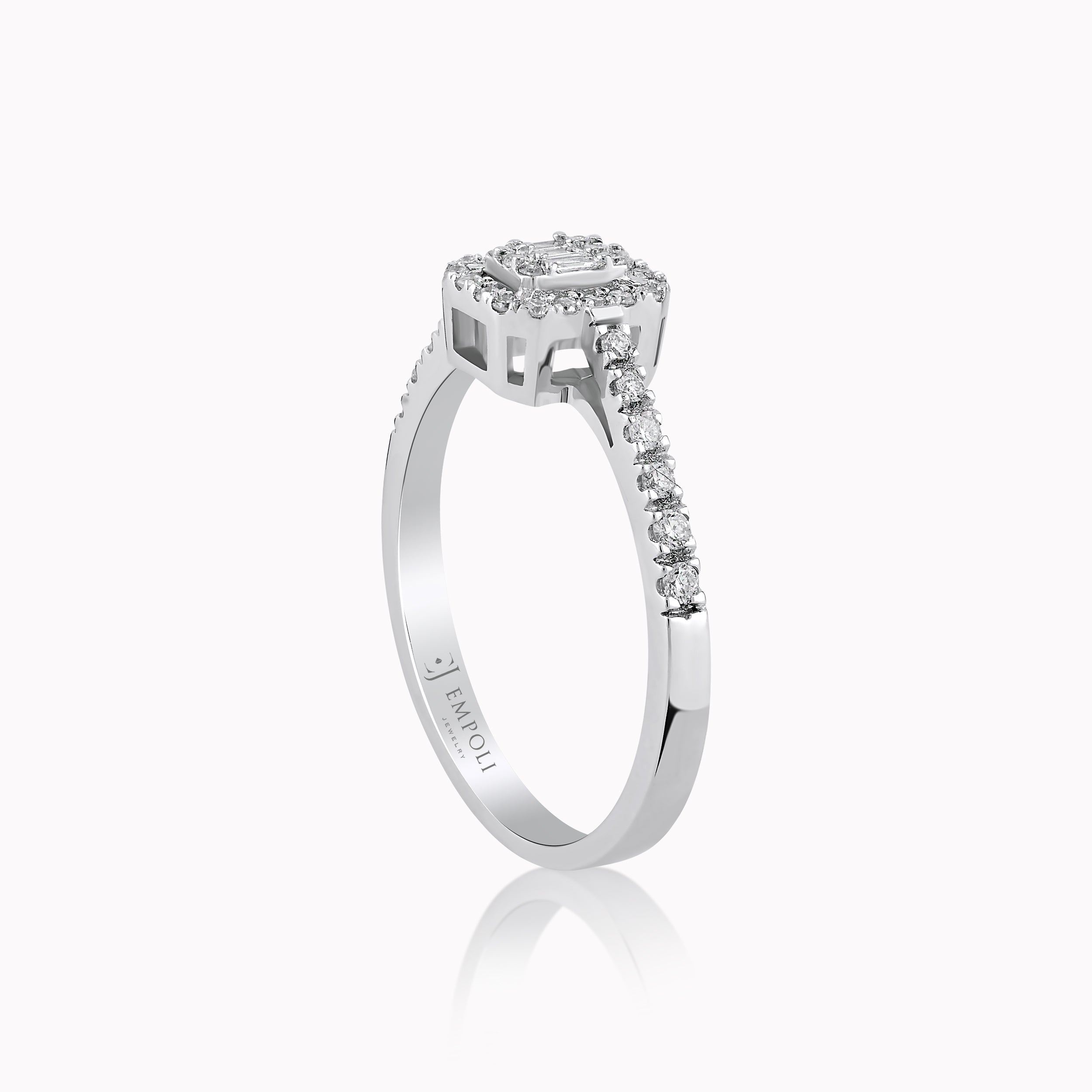 White Gold 14K Ring with Diamonds 0.18ct