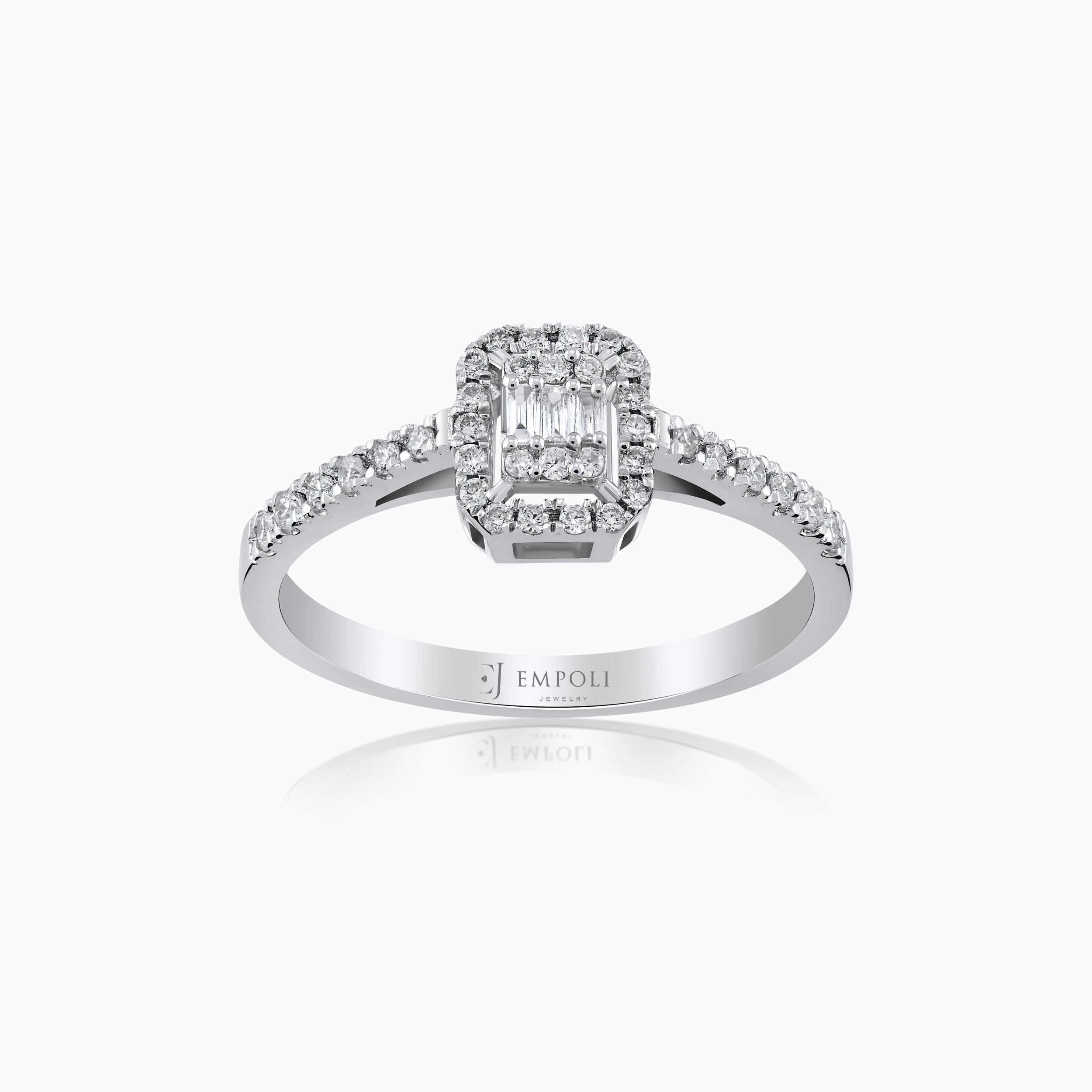 White Gold 14K Ring with Diamonds 0.18ct