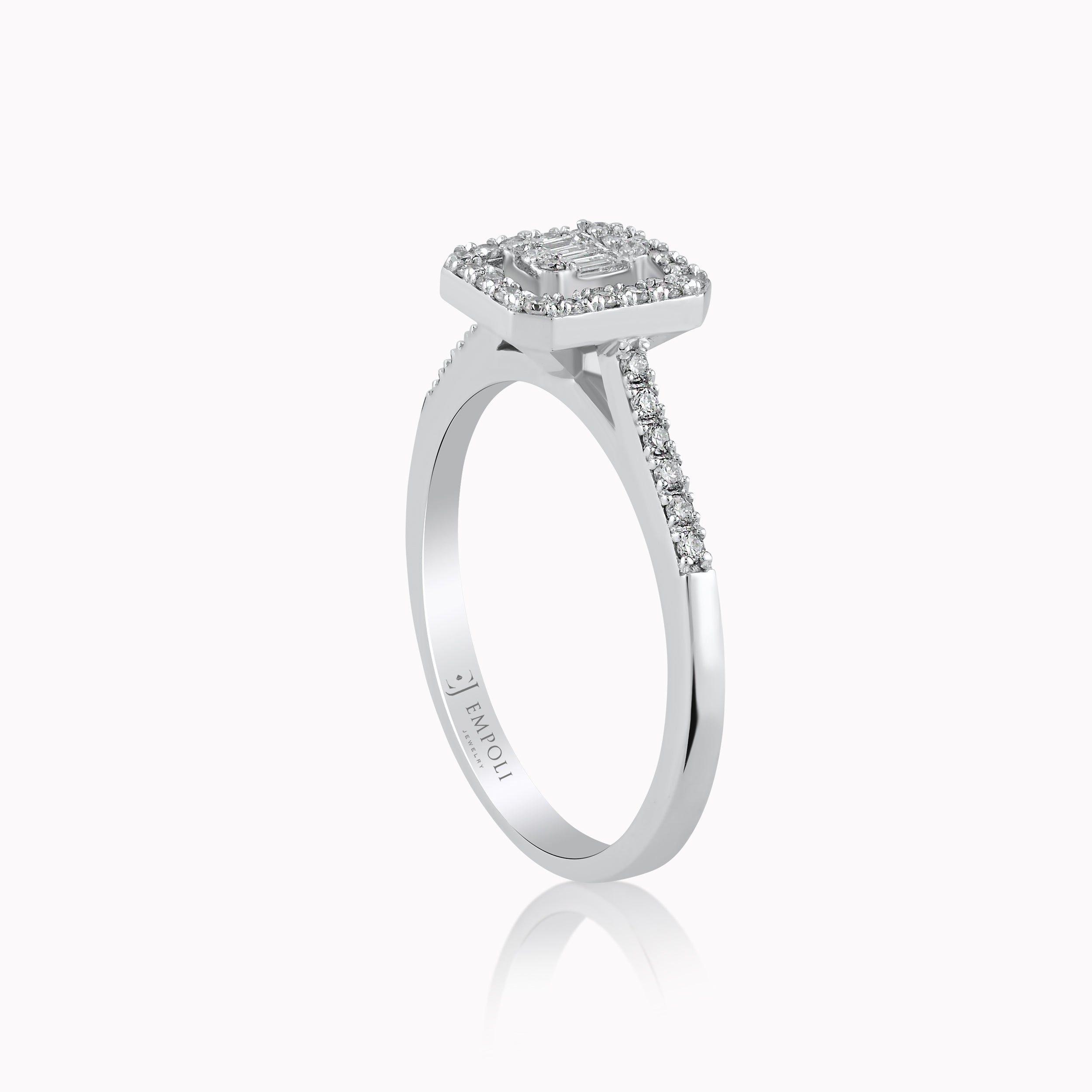 White Gold 14K Ring with Diamonds 0.24ct