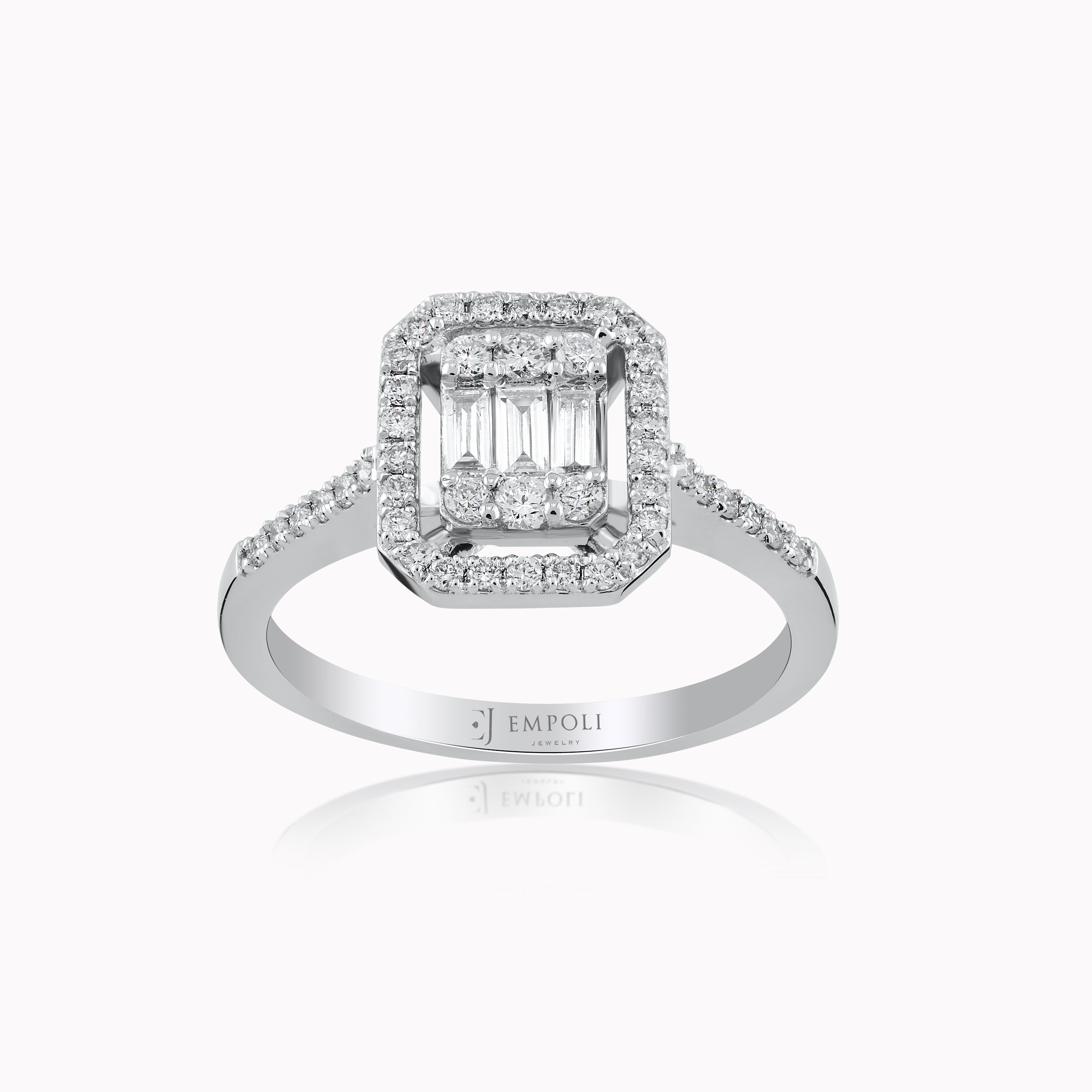 White Gold 14K Ring with 0.24ct Diamonds