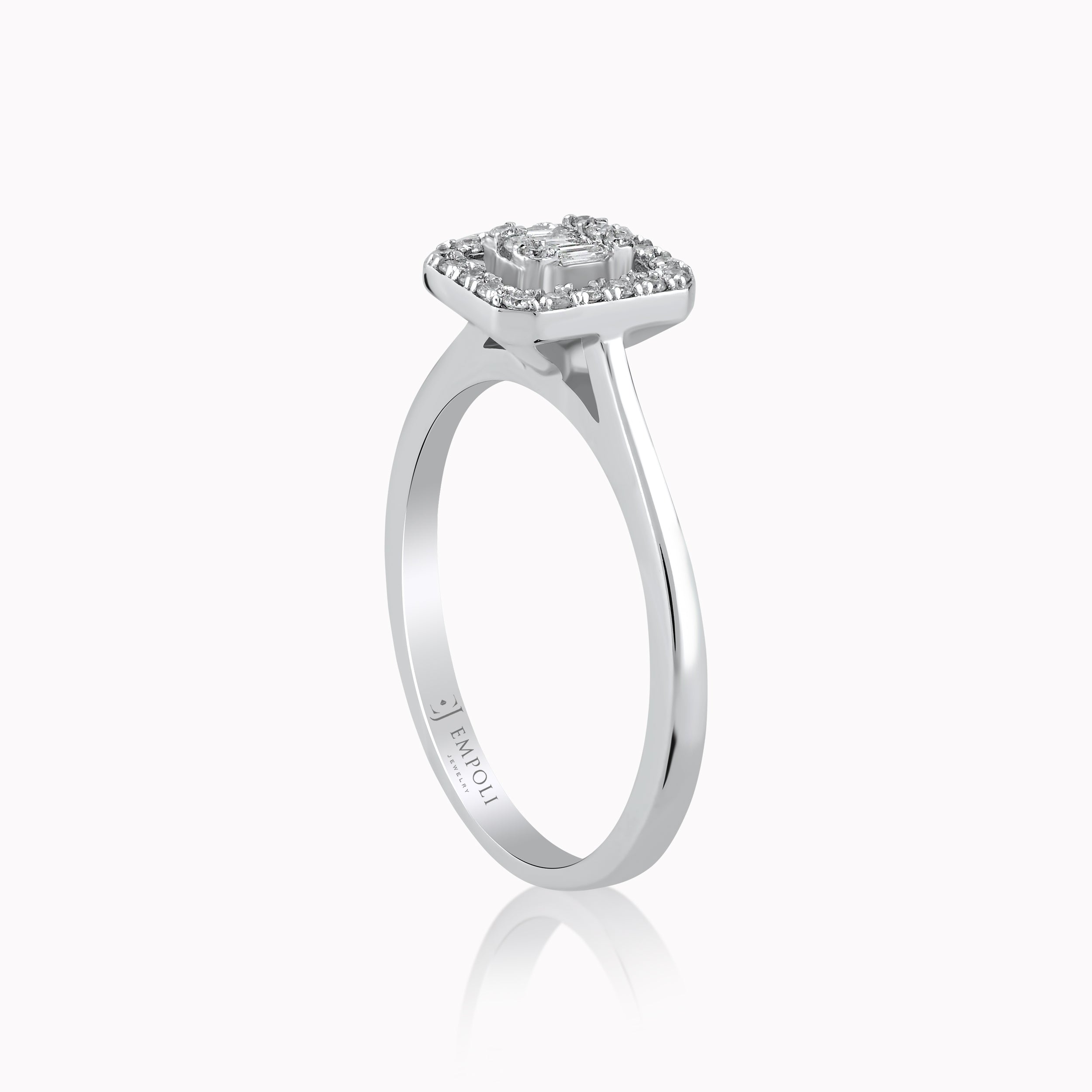 White Gold 14K Ring with Diamonds 0.16ct