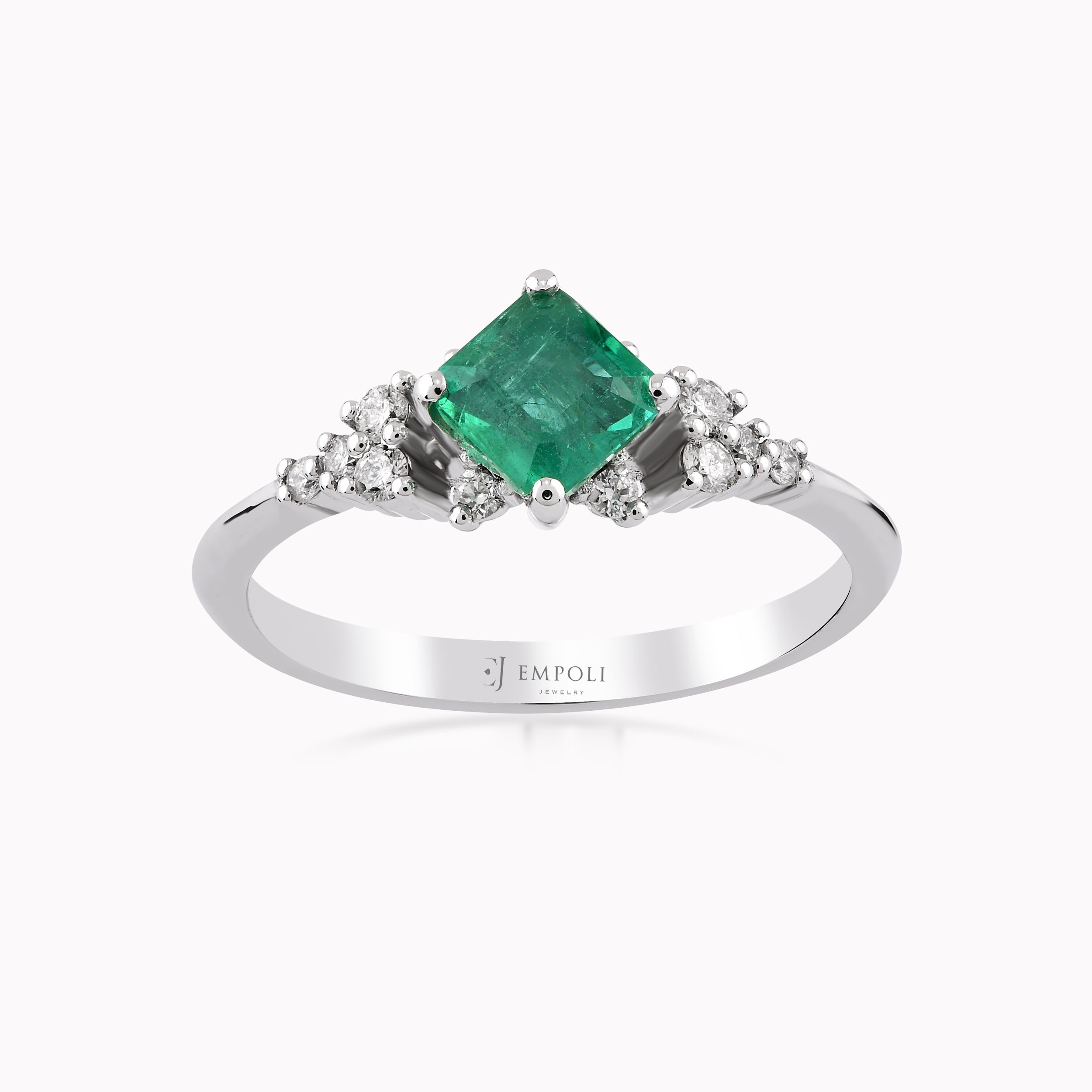 White Gold Ring 14K With Diamonds 0.12ct