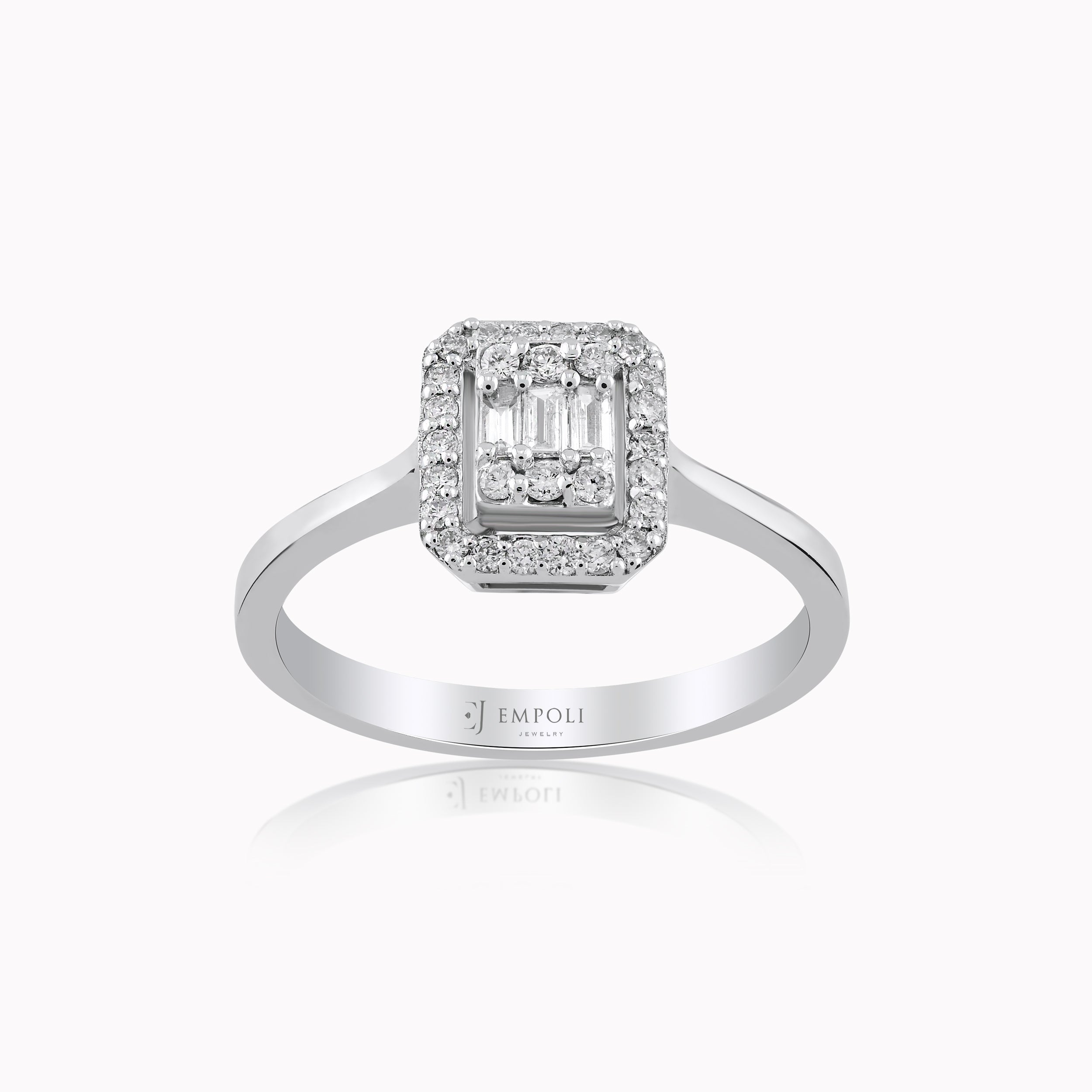 White Gold 14K Ring with Diamonds 0.24ct