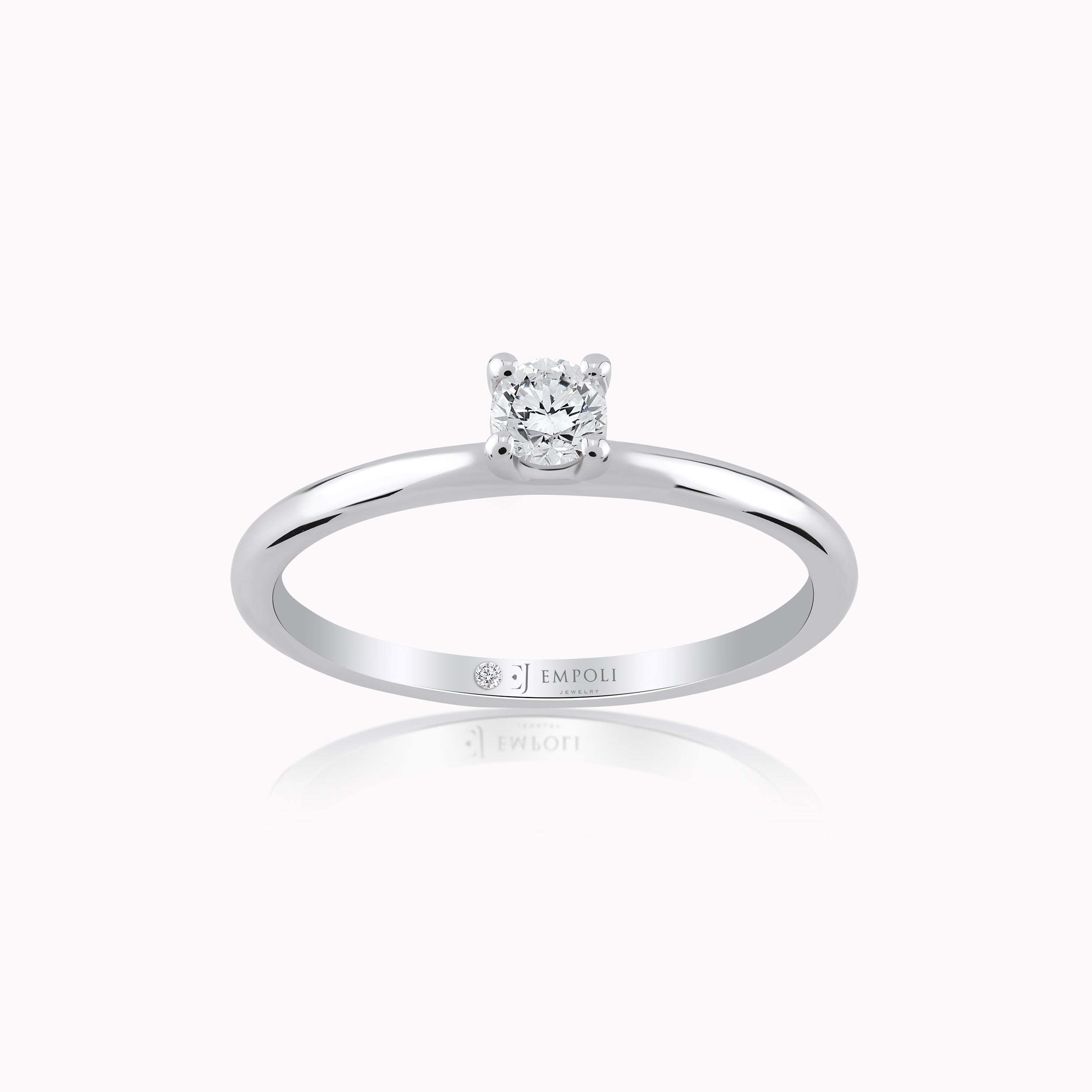 White Gold 14K Ring with Diamonds 0.11ct