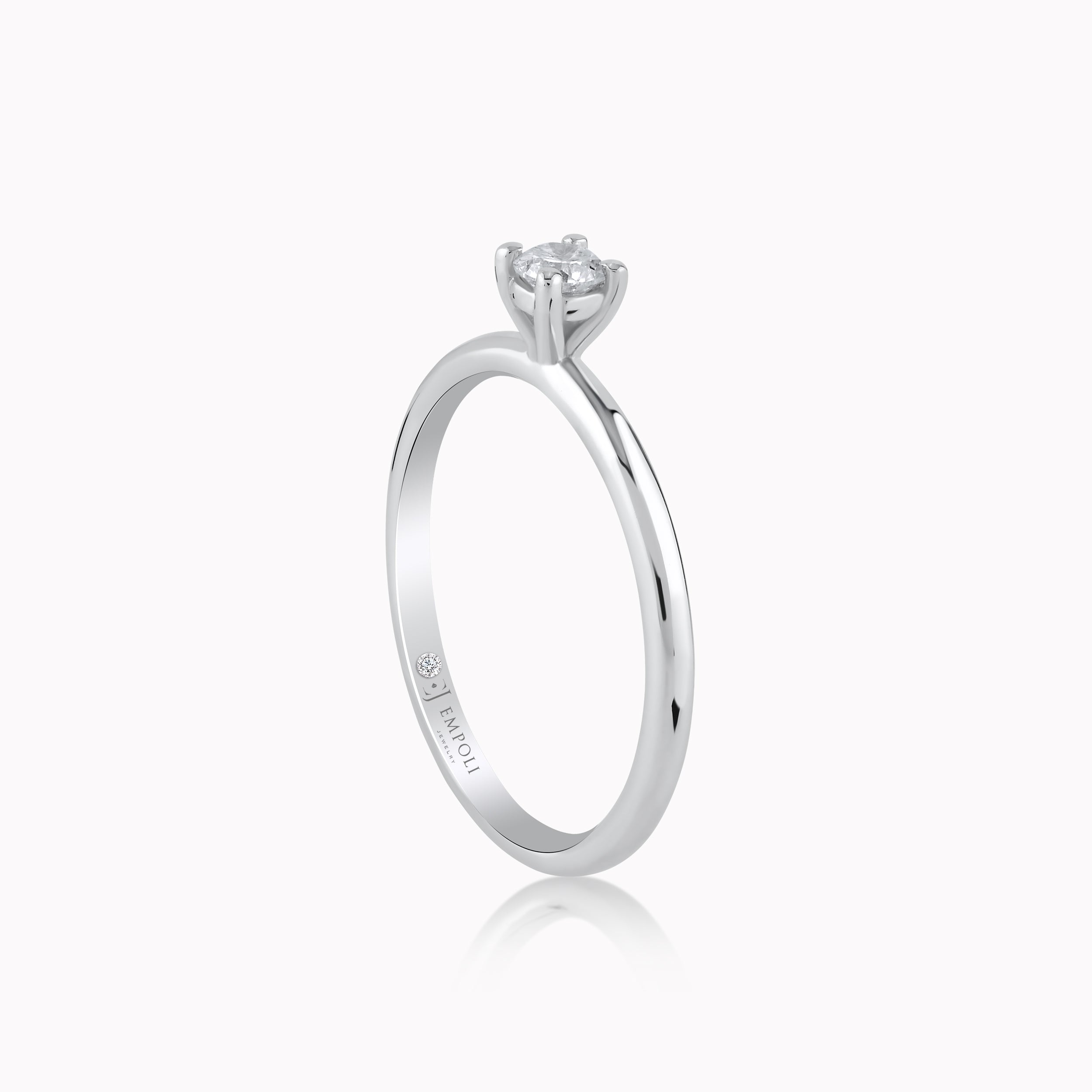 White Gold 14K Ring with Diamonds 0.11ct