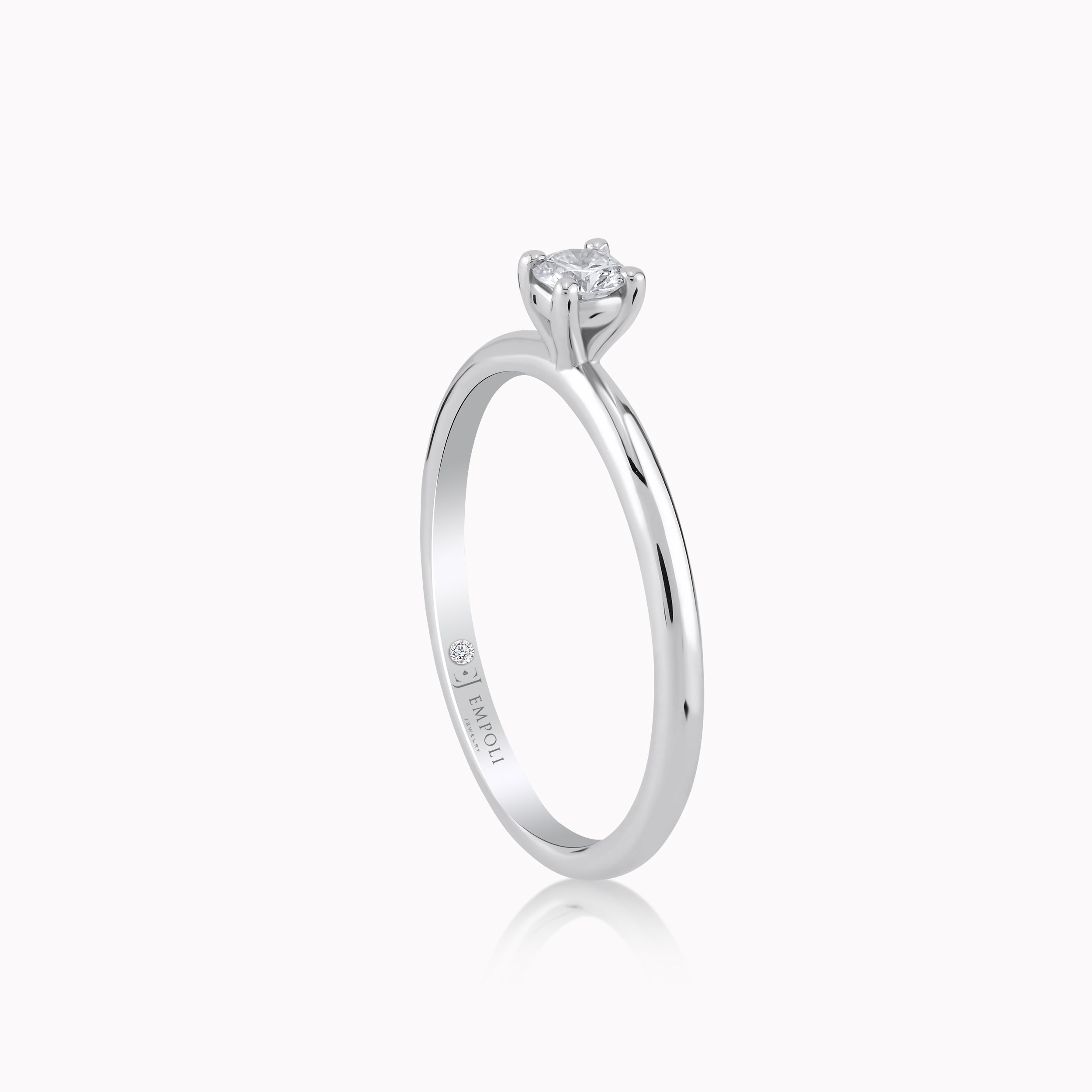 White Gold 14K Ring with Diamonds 0.16ct