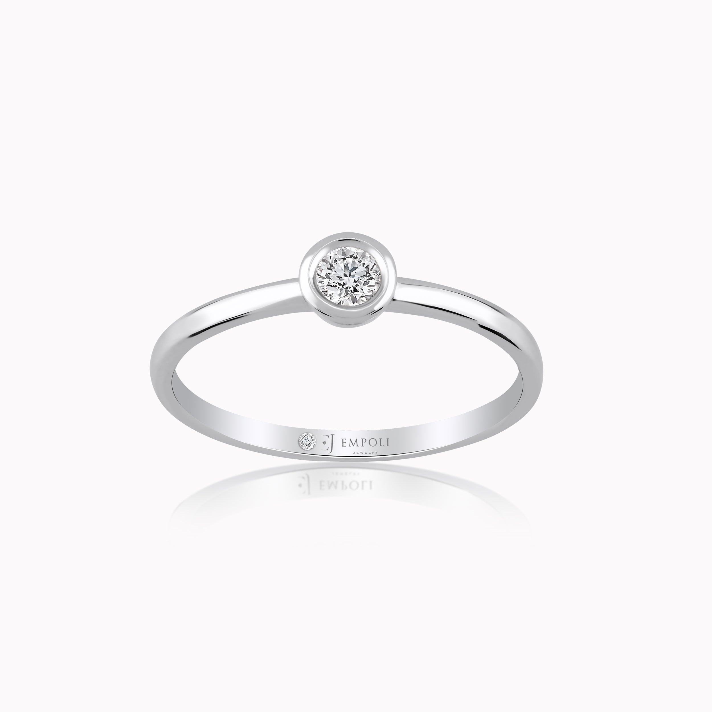 White Gold 14K Ring with Diamonds 0.15ct
