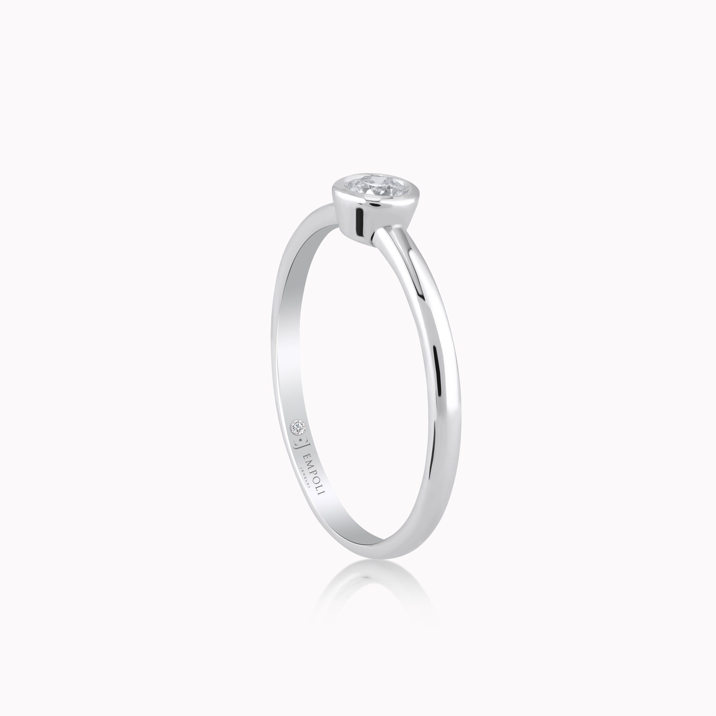 White Gold 14K Ring with Diamonds 0.15ct