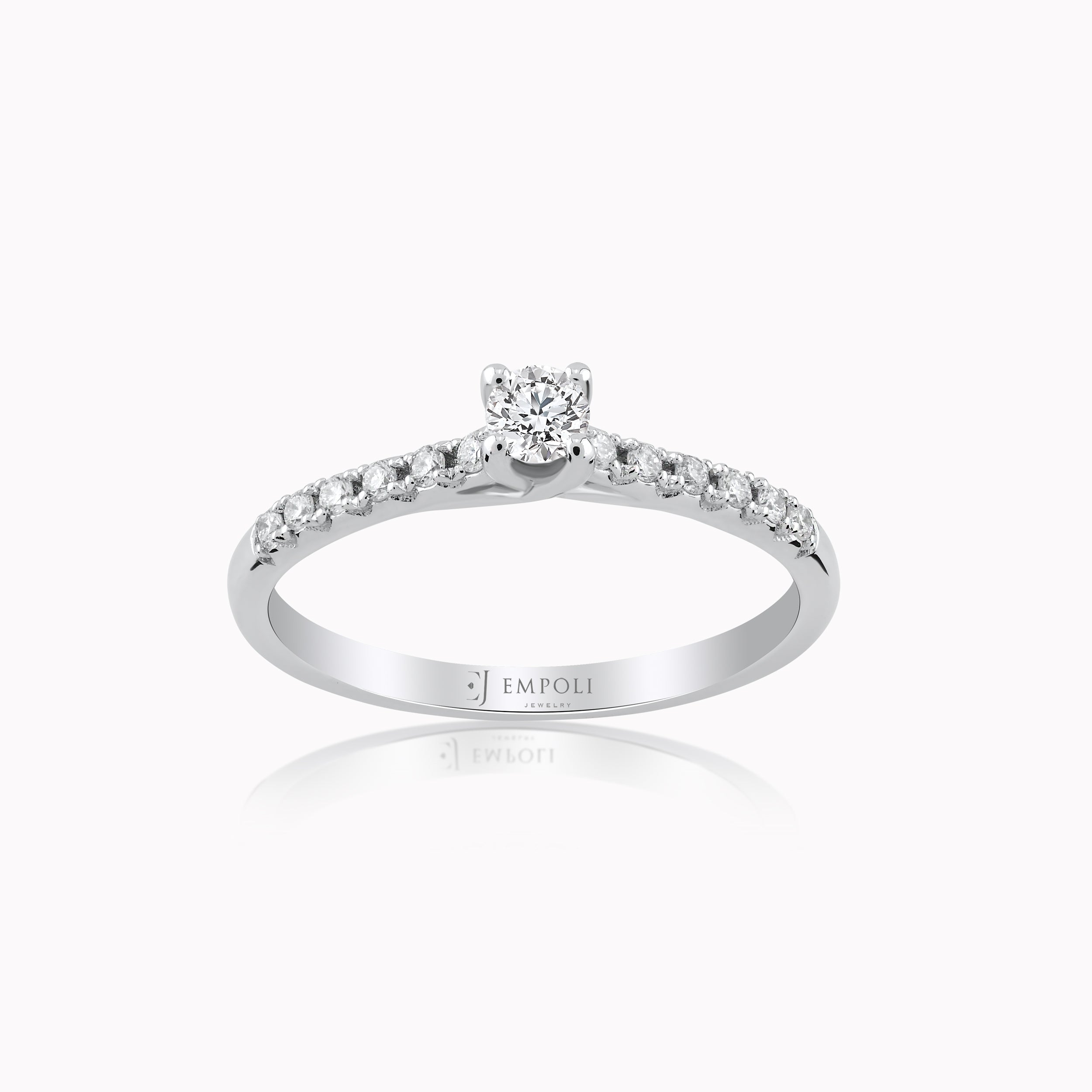 White Gold 14K Ring with Diamonds 0.26ct