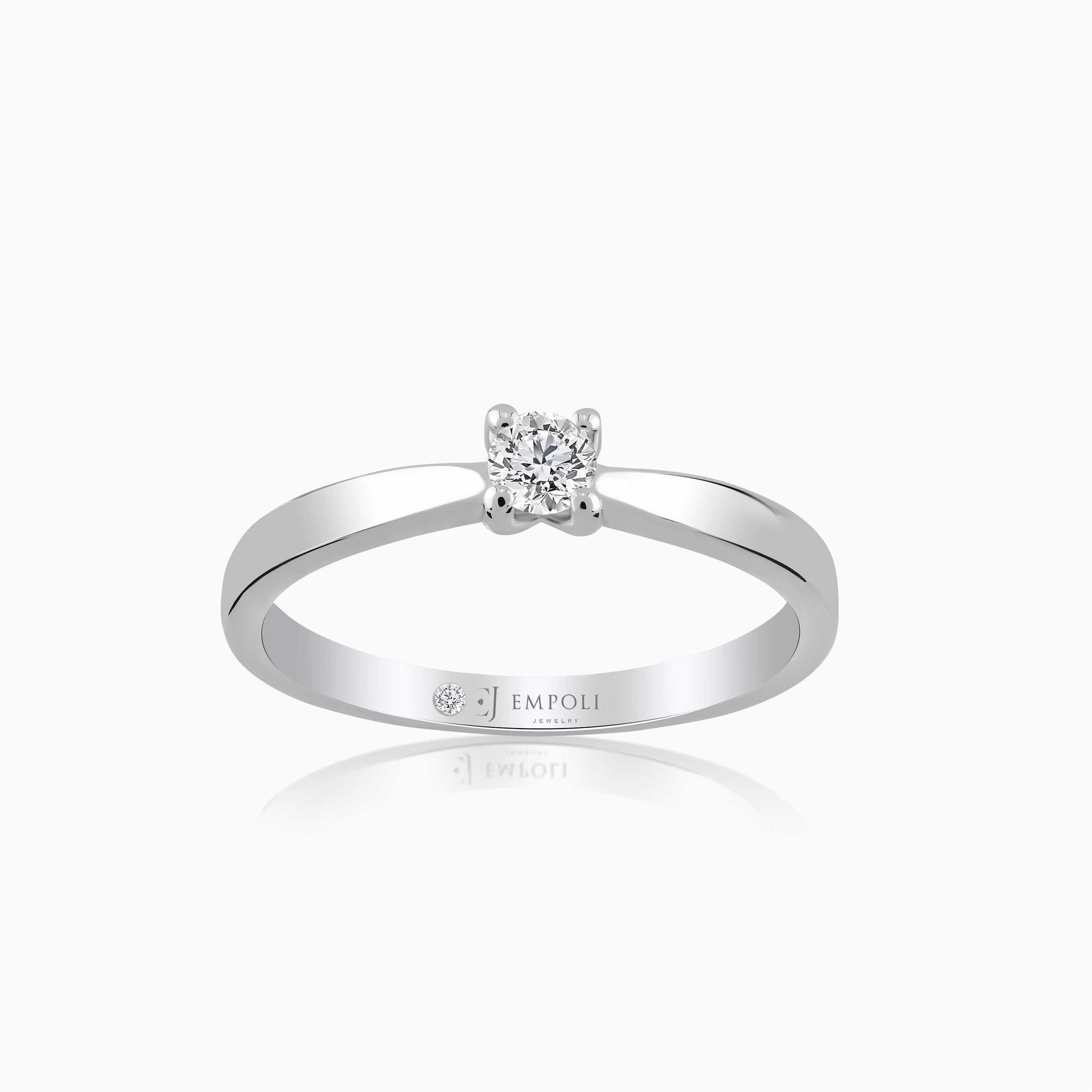 White Gold 14K Ring with Diamonds 0.16ct
