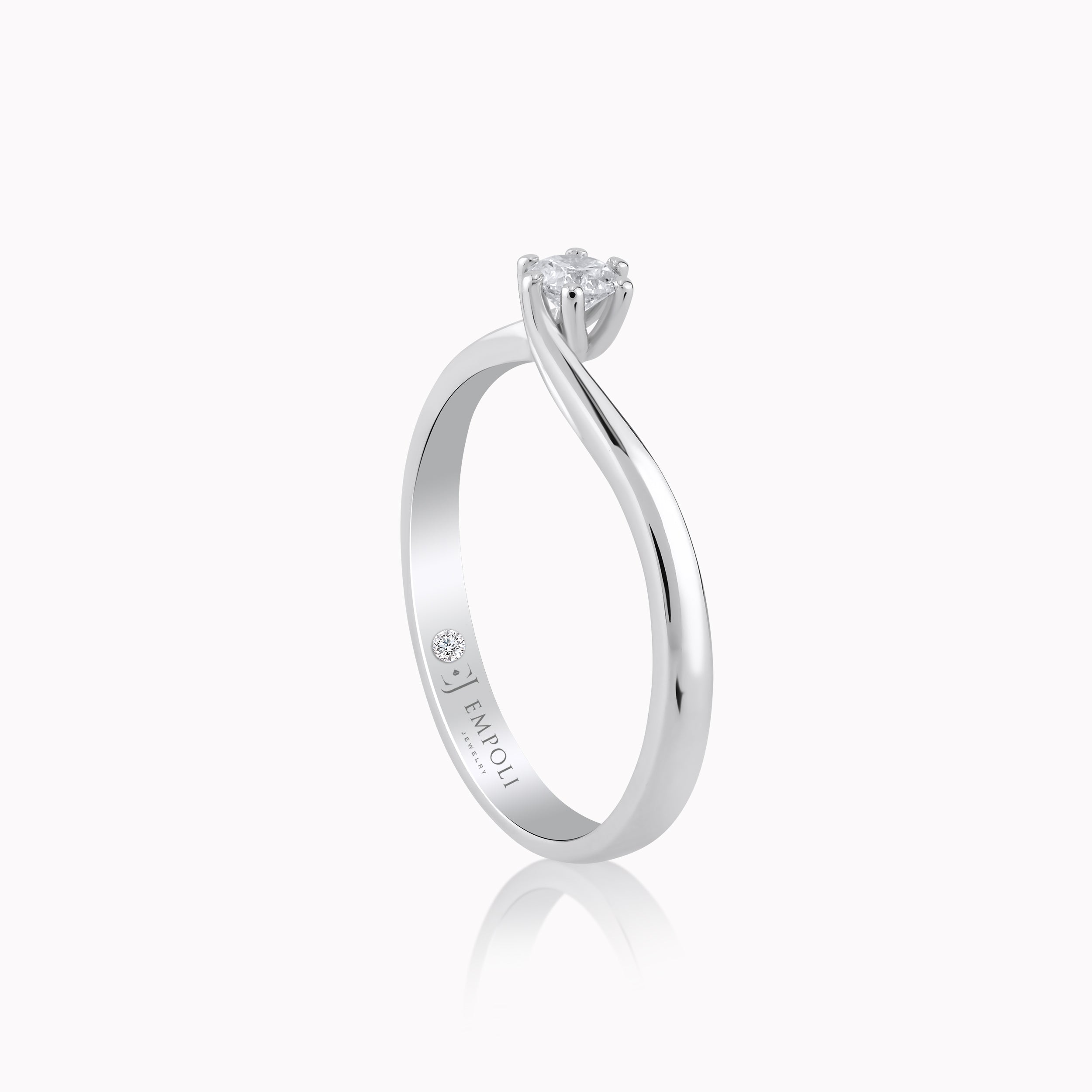 White Gold 14K Ring with Diamonds 0.16ct