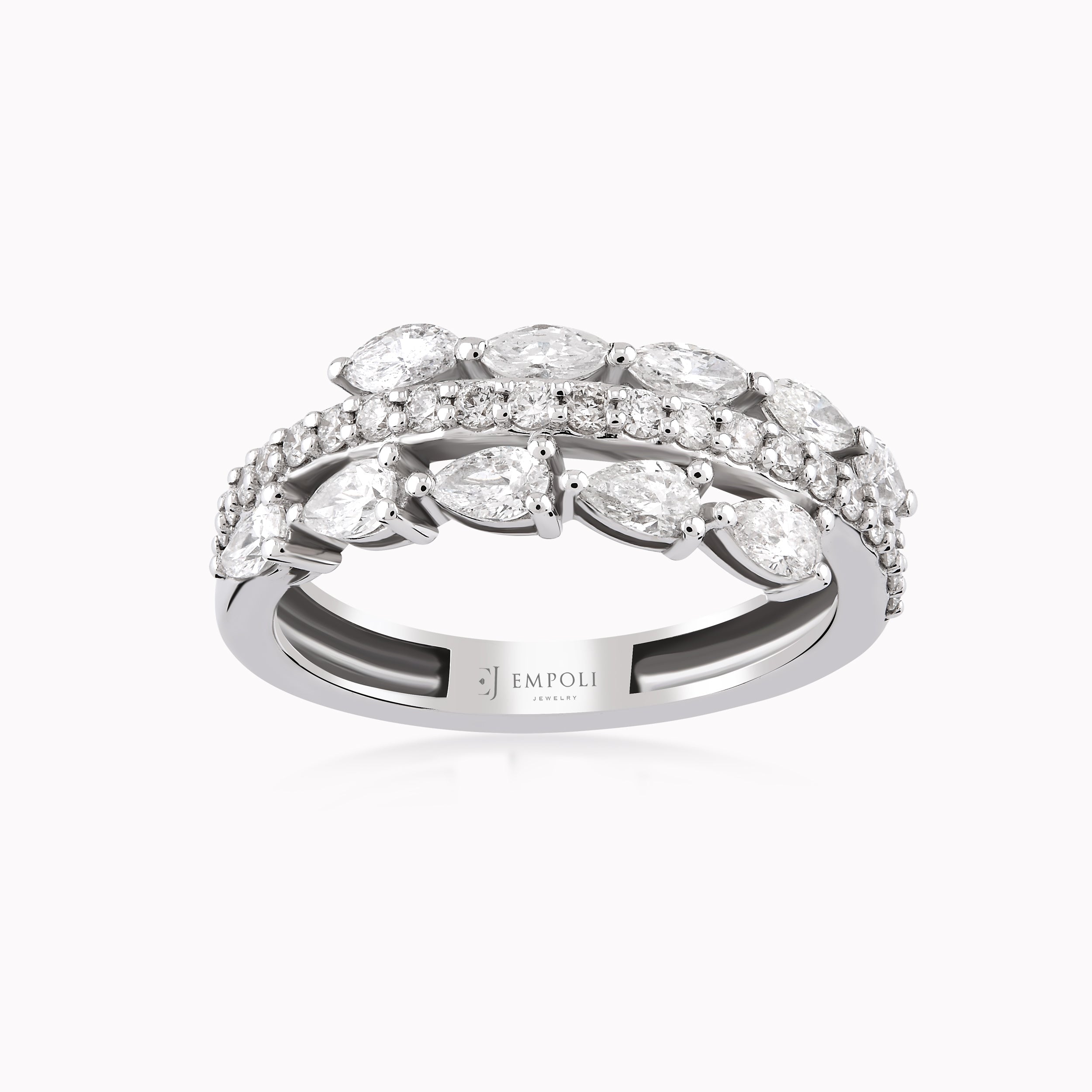 White Gold Ring 18K With Diamonds 1.09ct