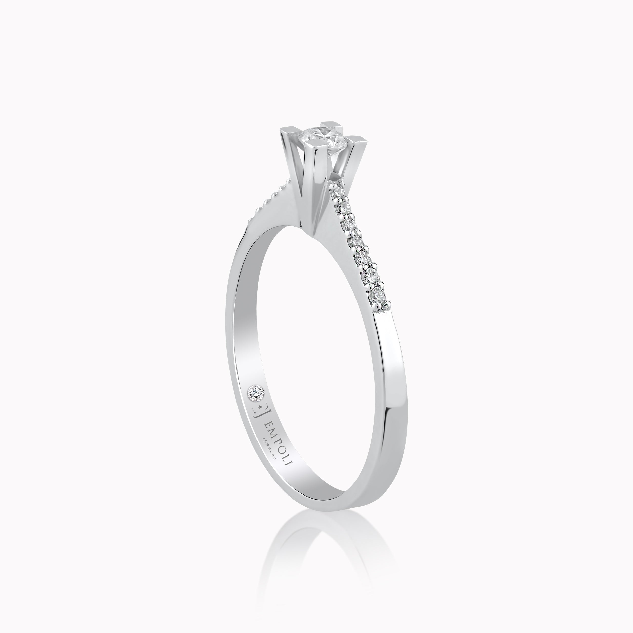 White Gold 14K Ring with Diamonds 0.20ct
