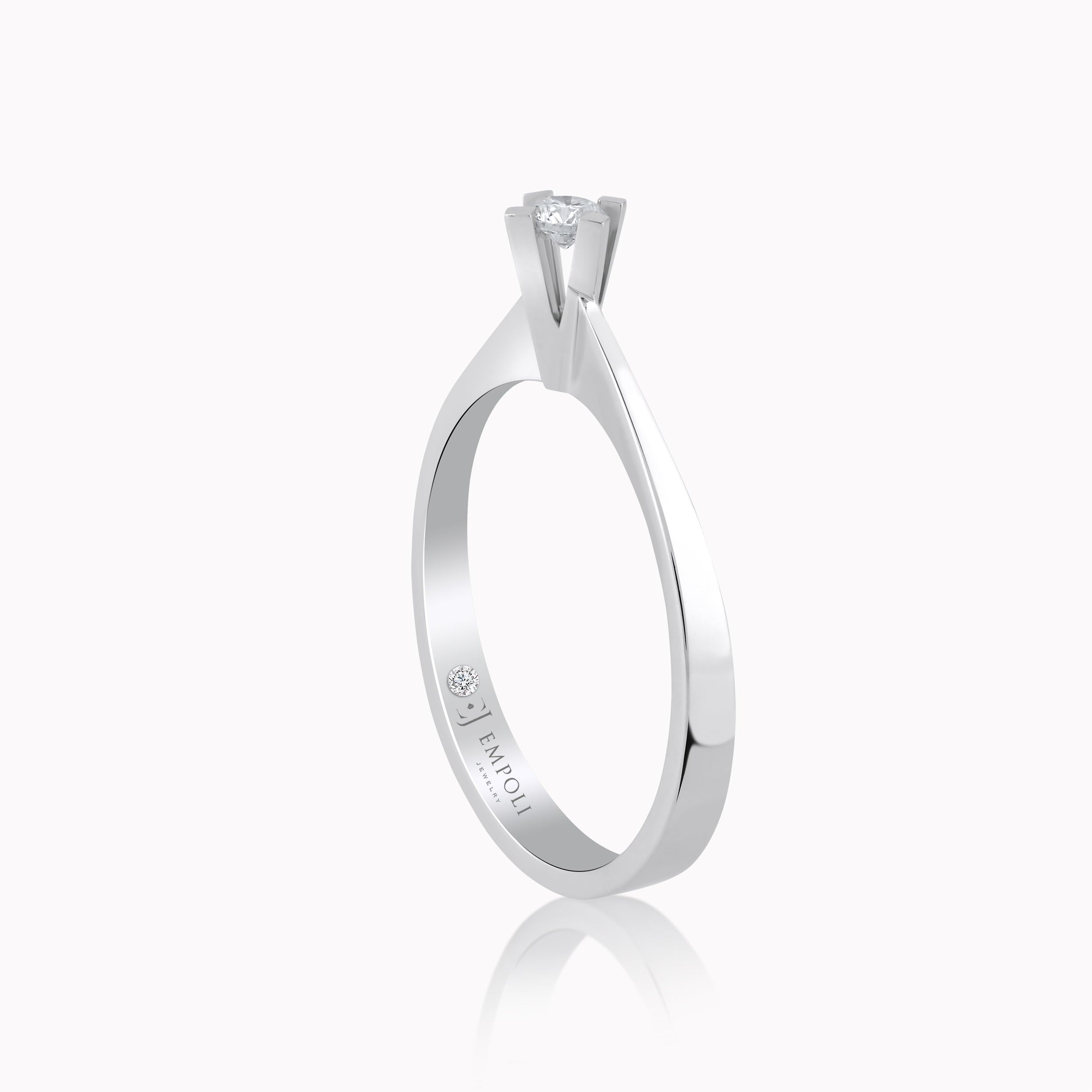 White Gold 14K Ring with Diamonds 0.11ct