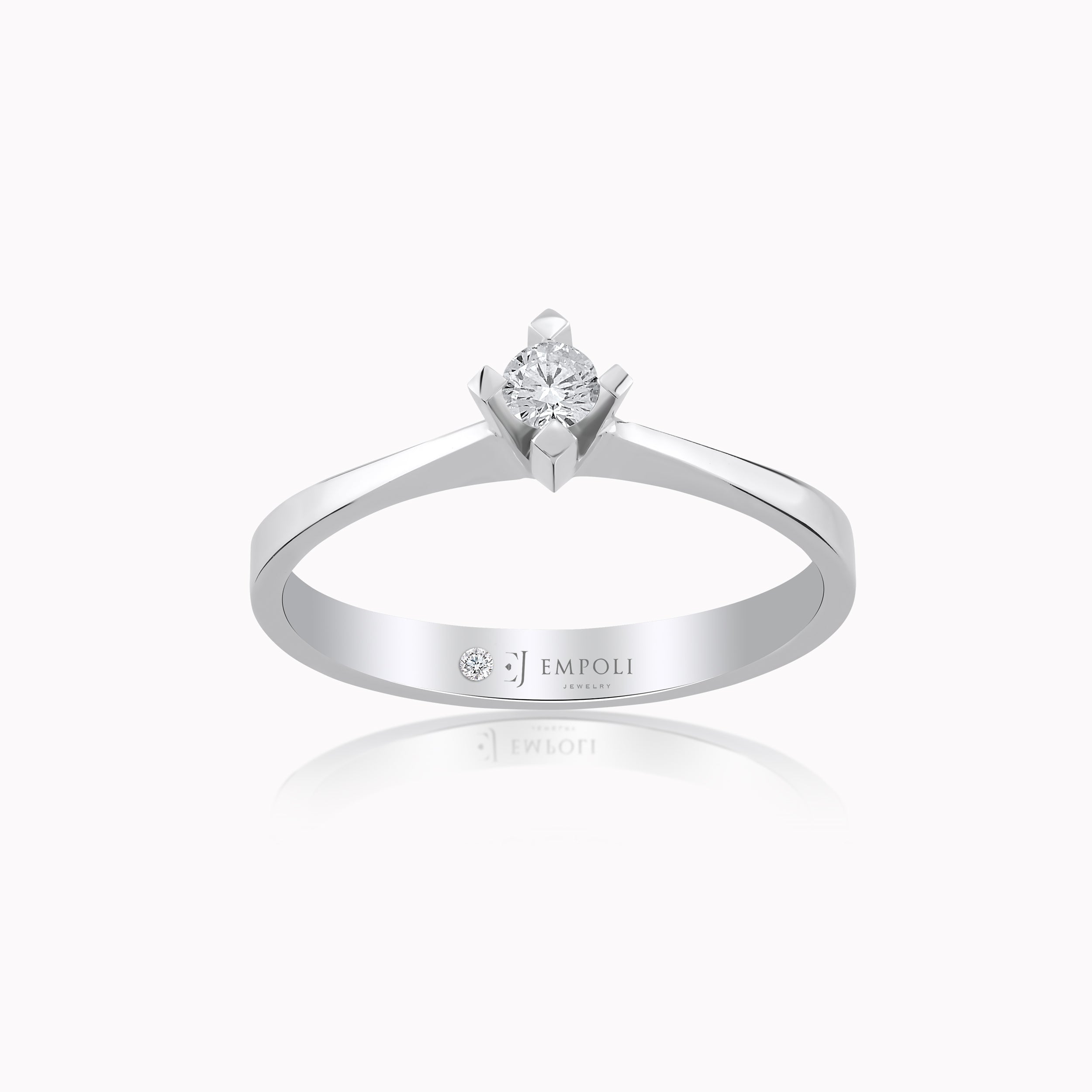 White Gold 14K Ring with Diamonds 0.11ct