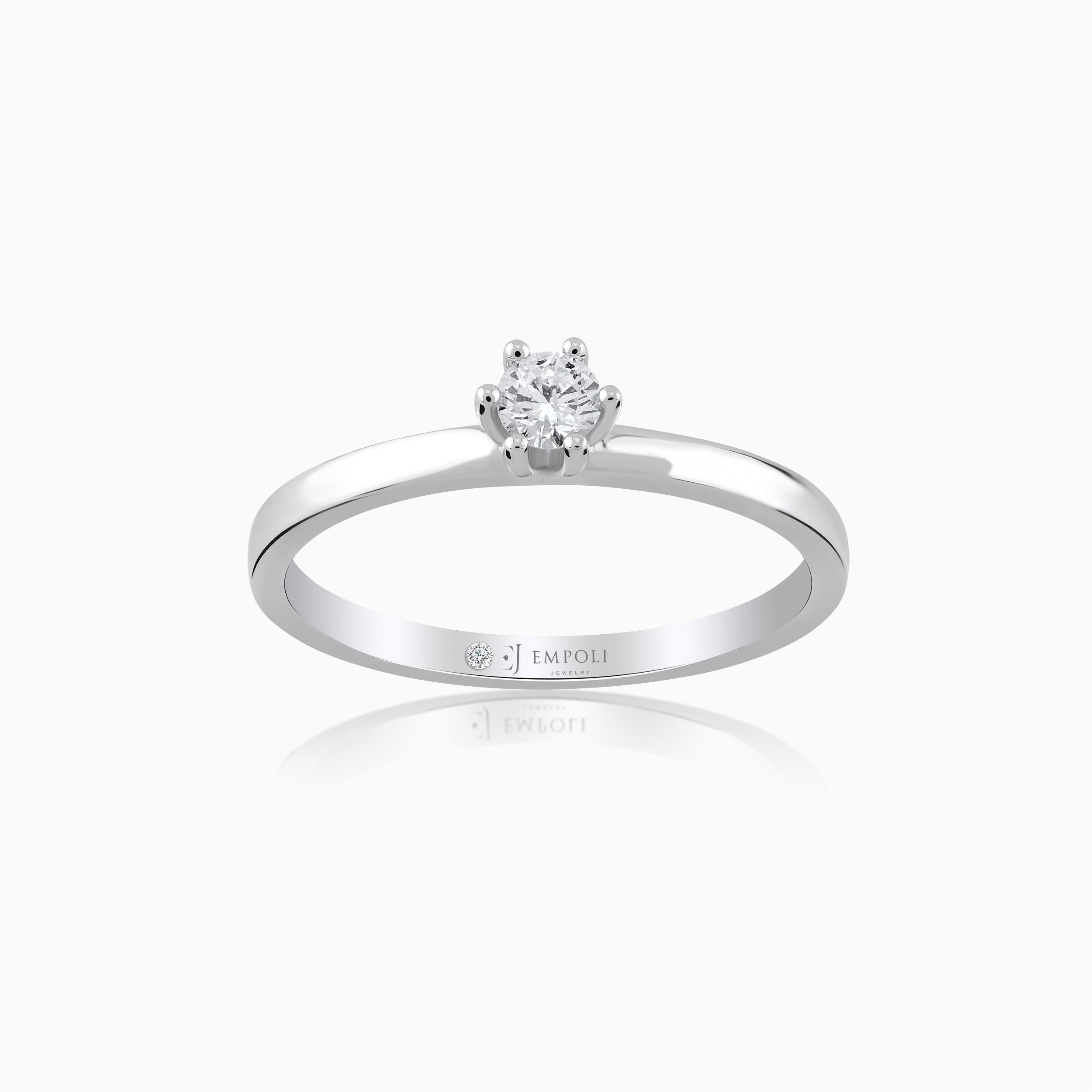 White Gold 14K Ring with Diamonds 0.13ct