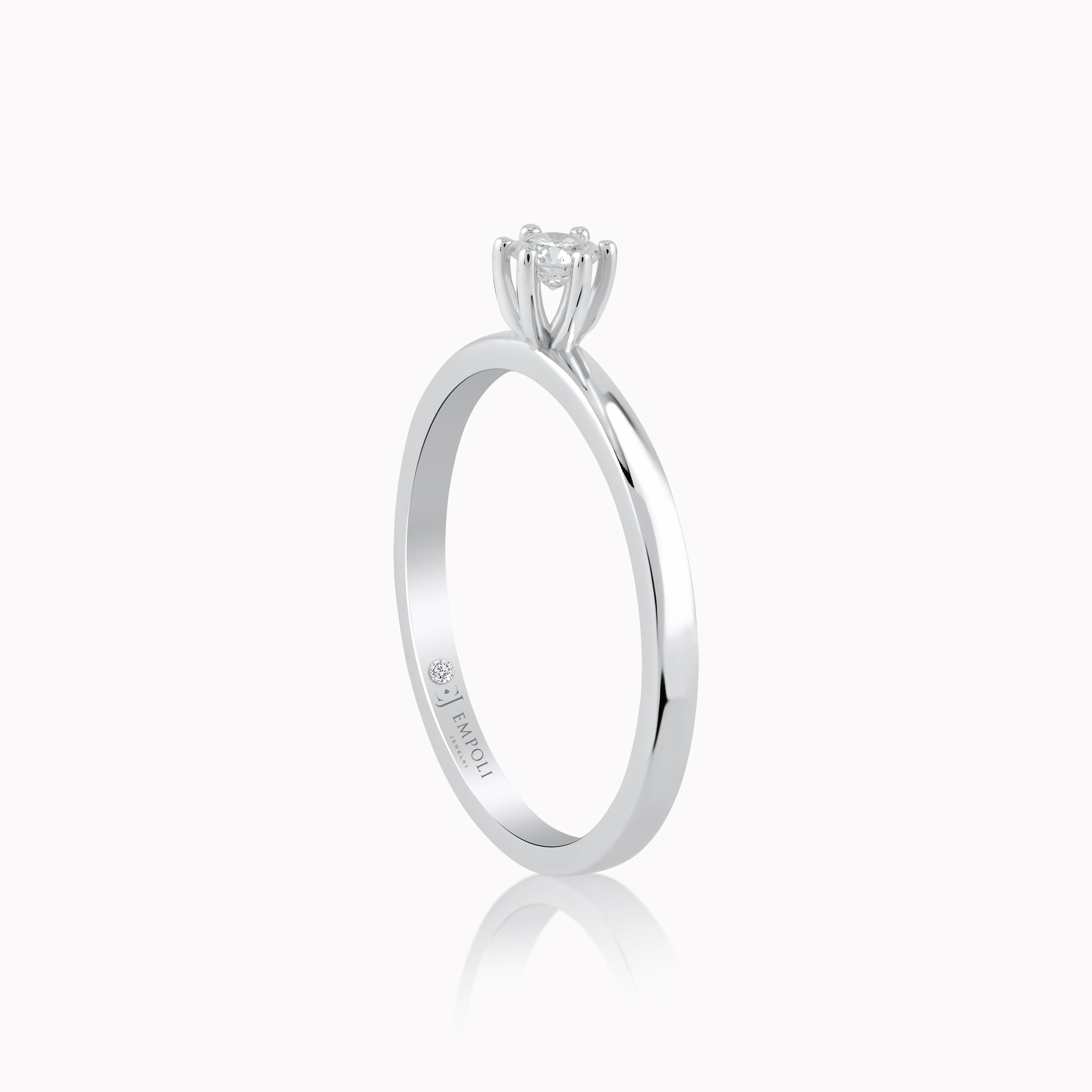 White Gold 14K Ring with Diamonds 0.13ct