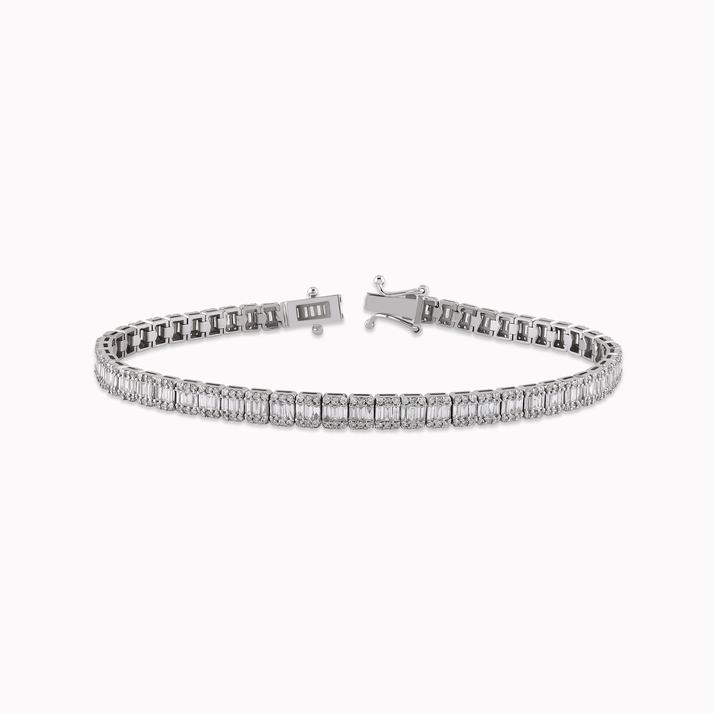 White Gold 14K Tennis Bracelet with Diamonds 3.69ct