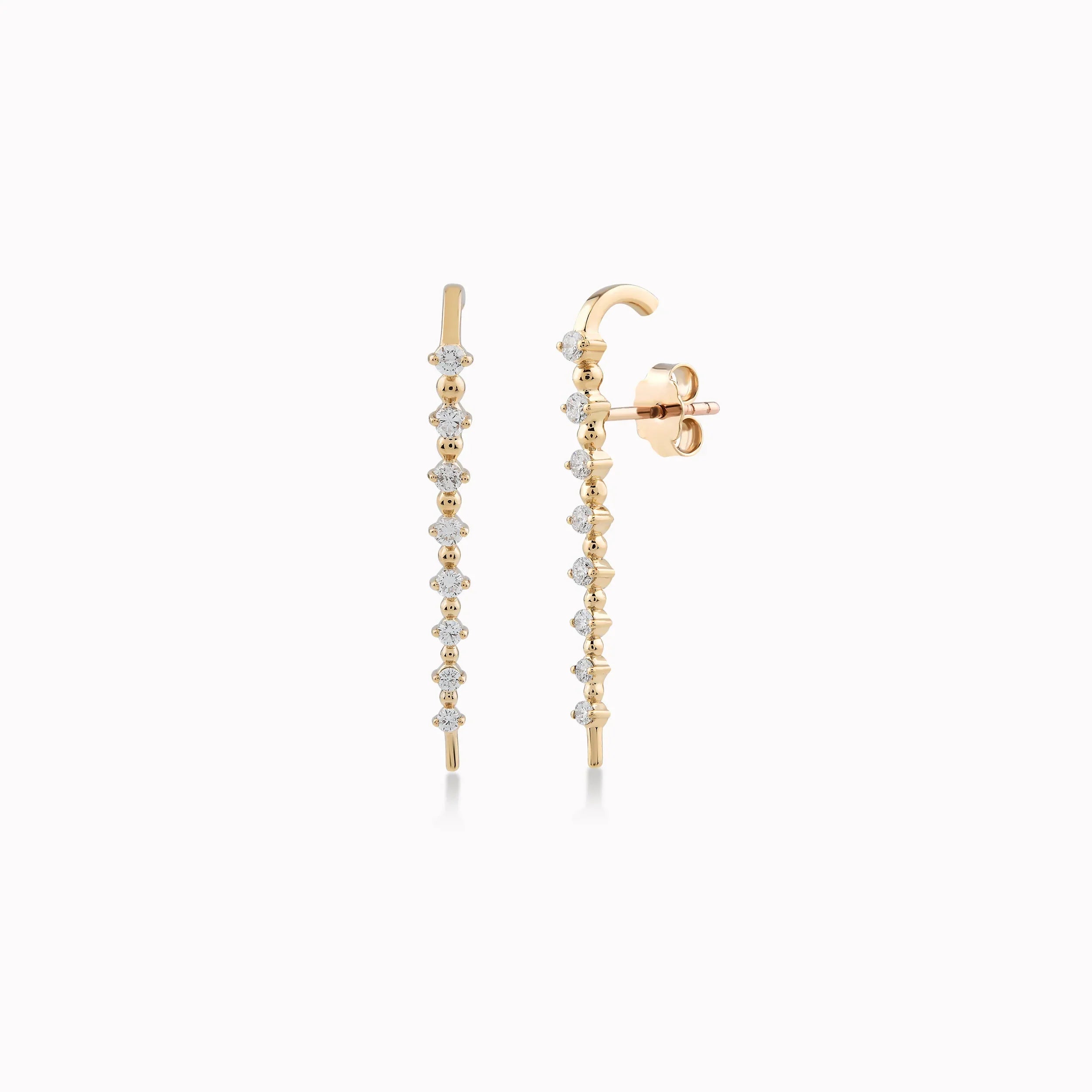 Yellow Gold 18K Earring with 0.18ct Diamonds
