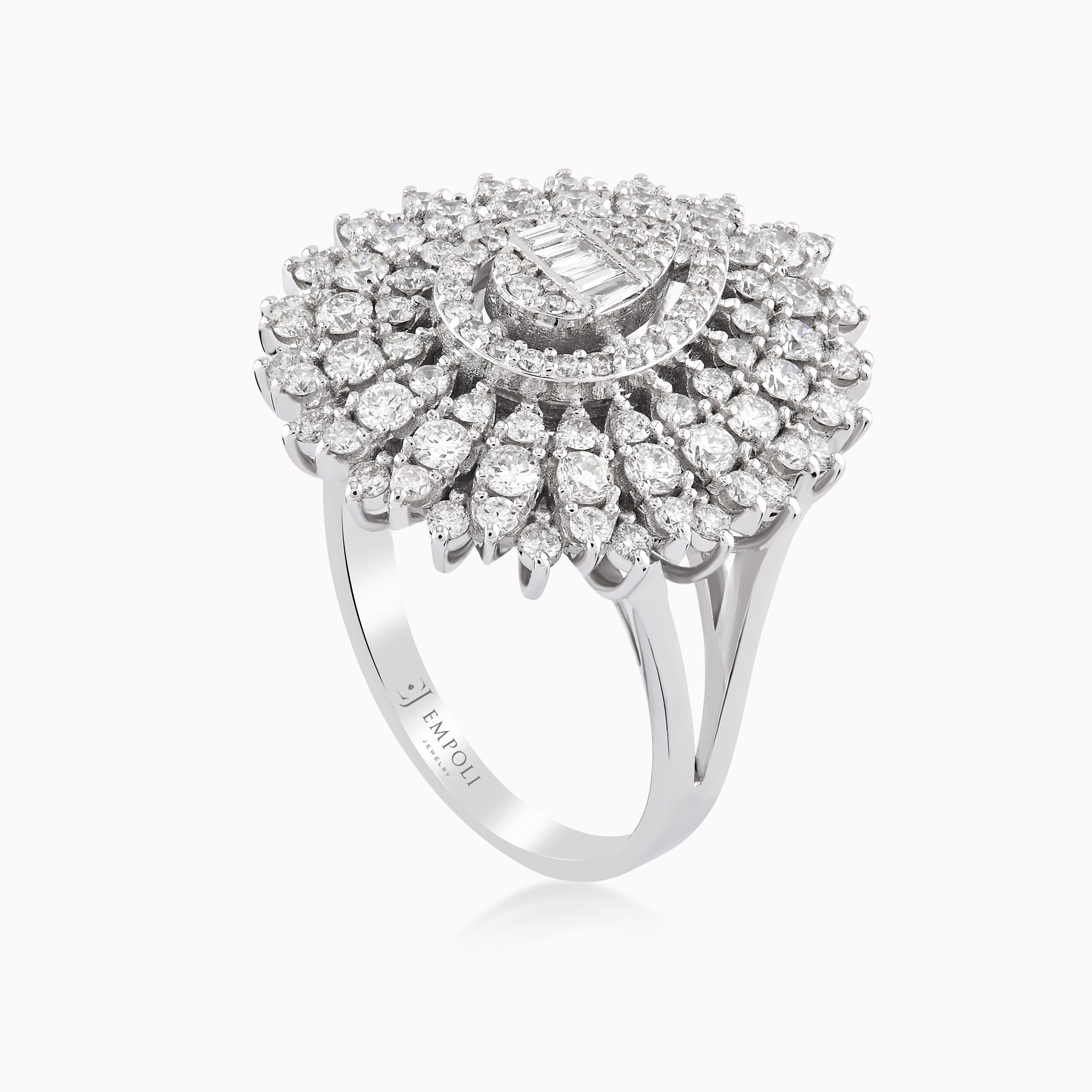 White Gold 18K Ring with Diamonds 1.47ct