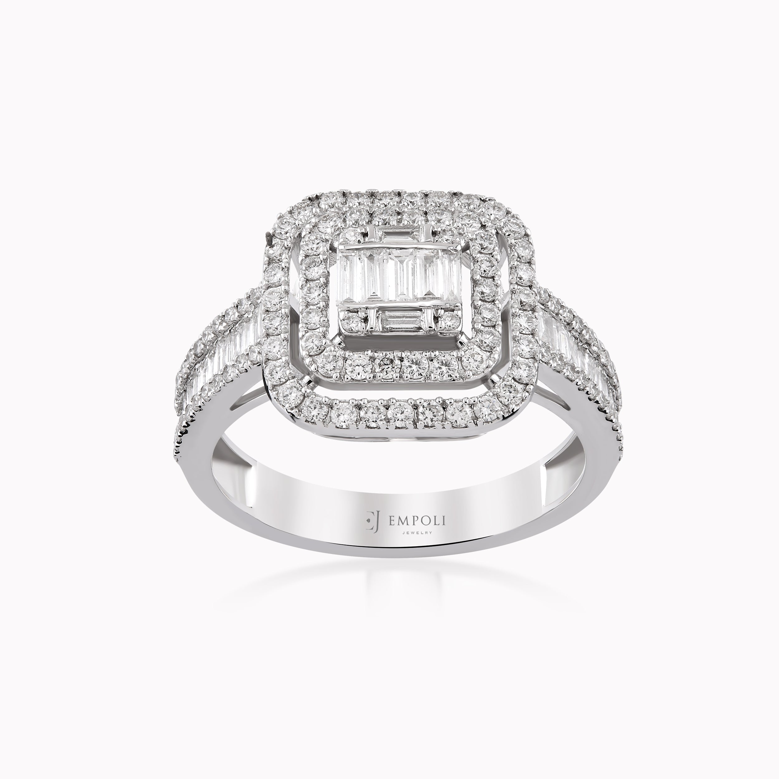 White Gold Ring 14K With Diamonds 0.87ct